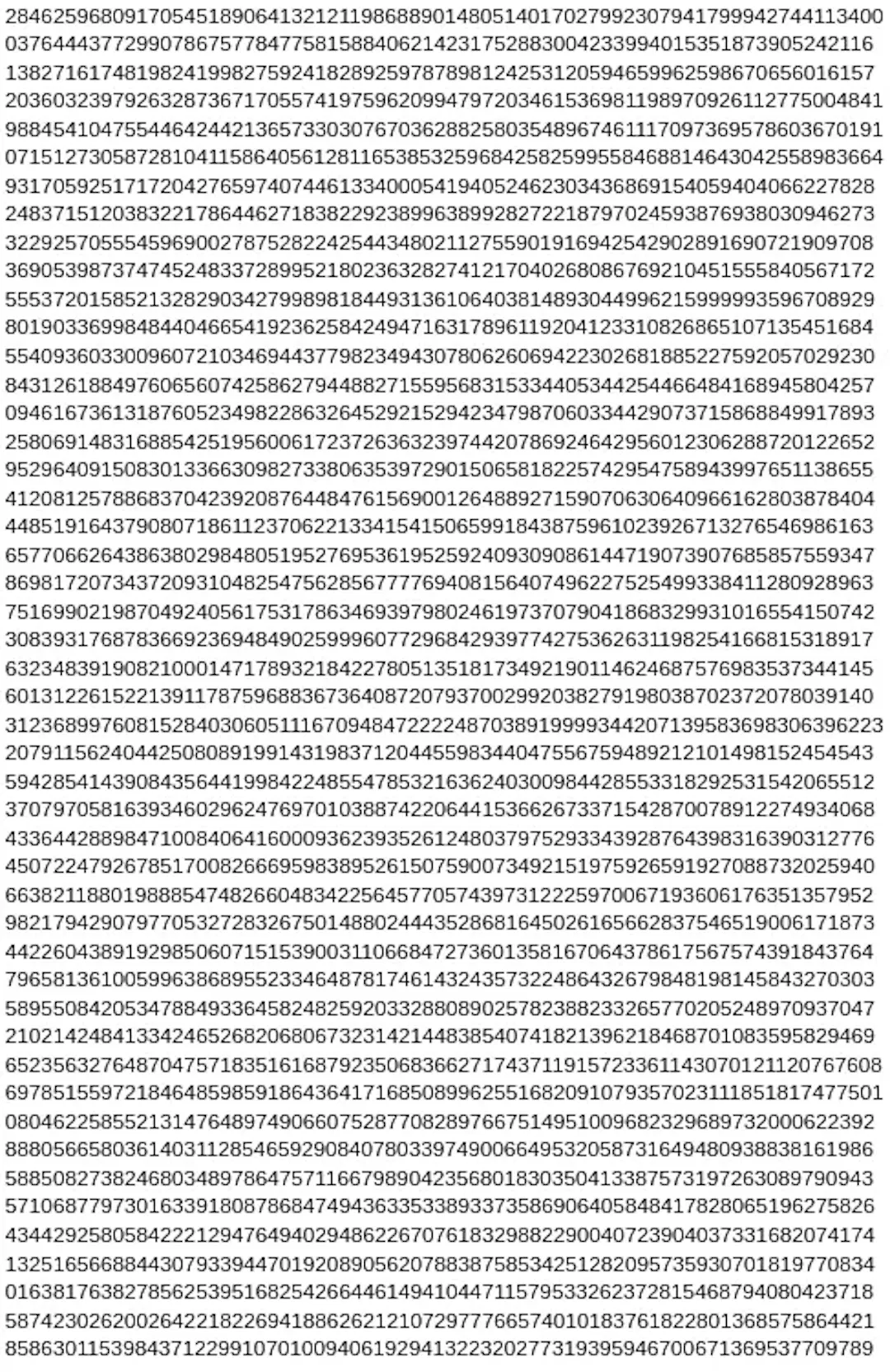 35000 digits of 10000!