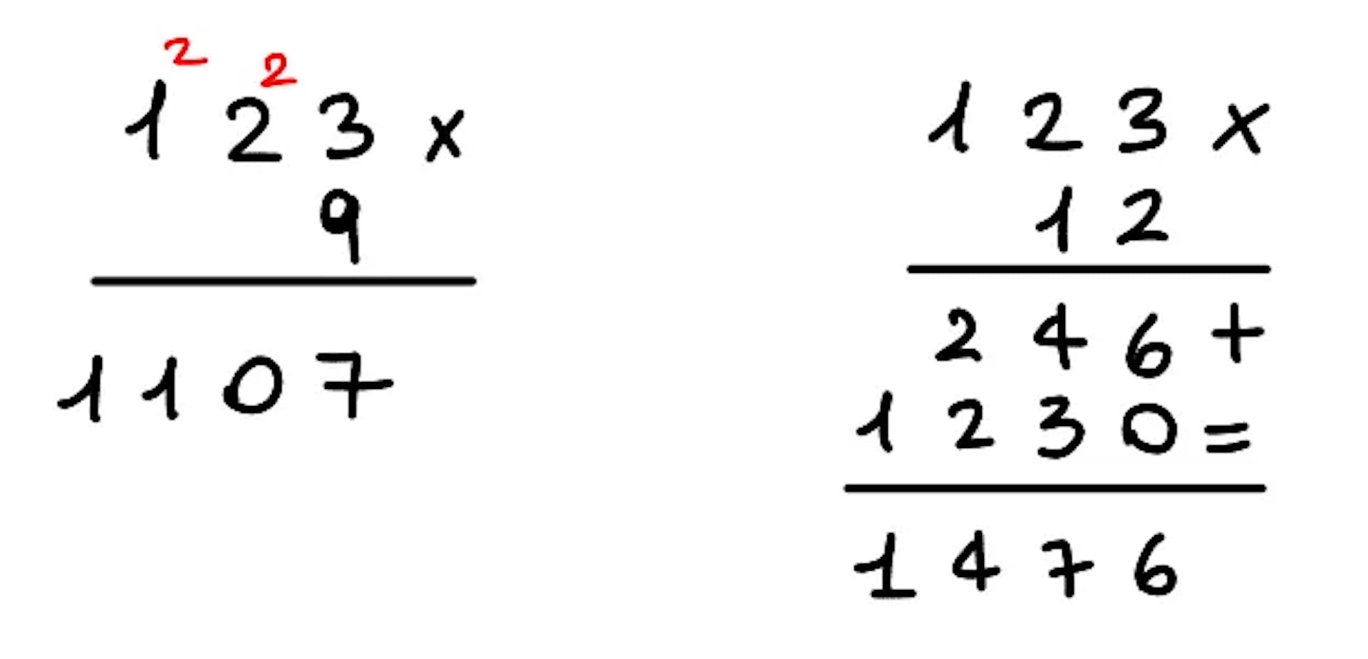 Multiplication examples