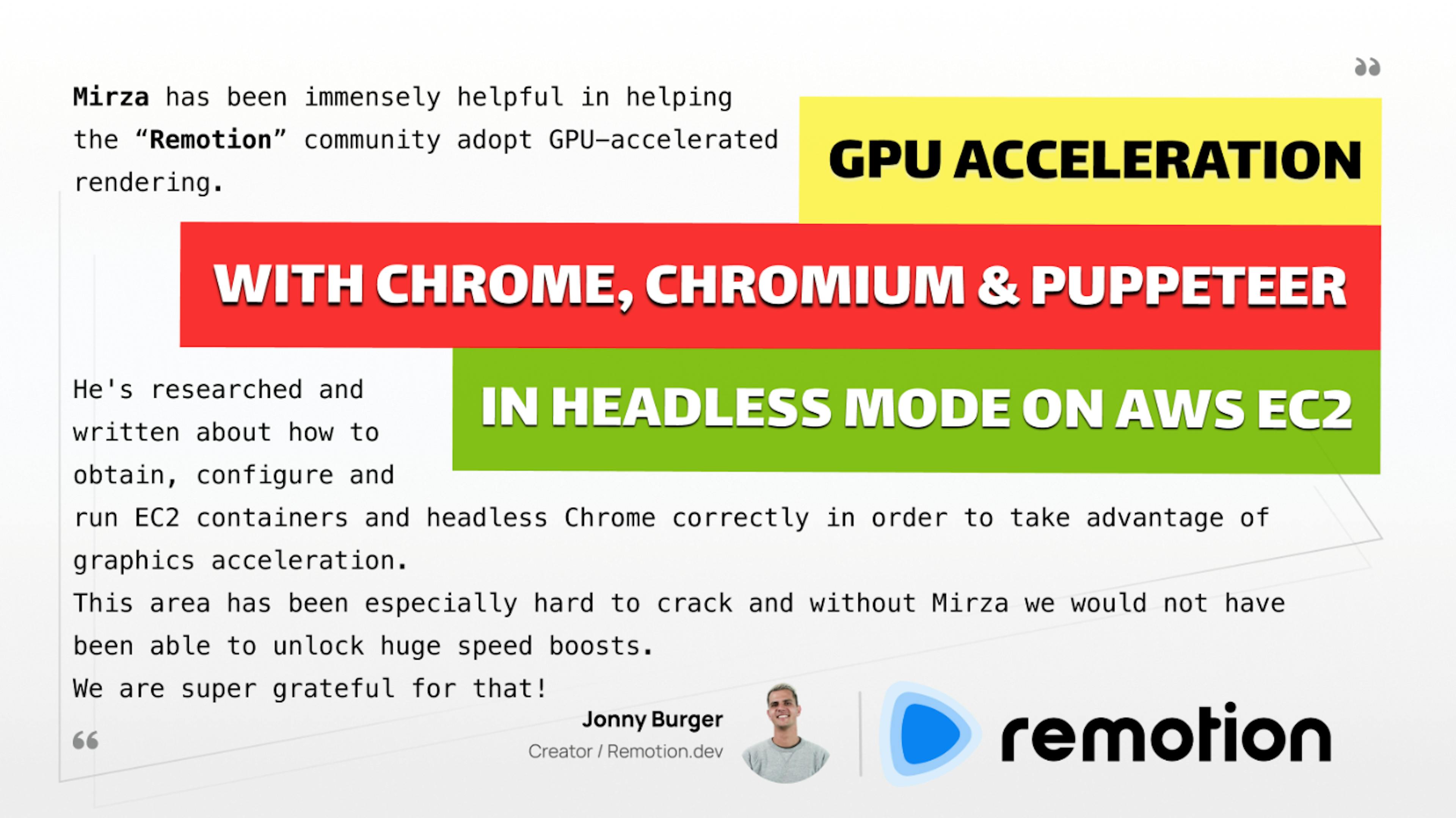 featured image - Unlocking GPU-Accelerated Server-Side Rendering in Remotion With Chrome, Chromium & Puppeteer