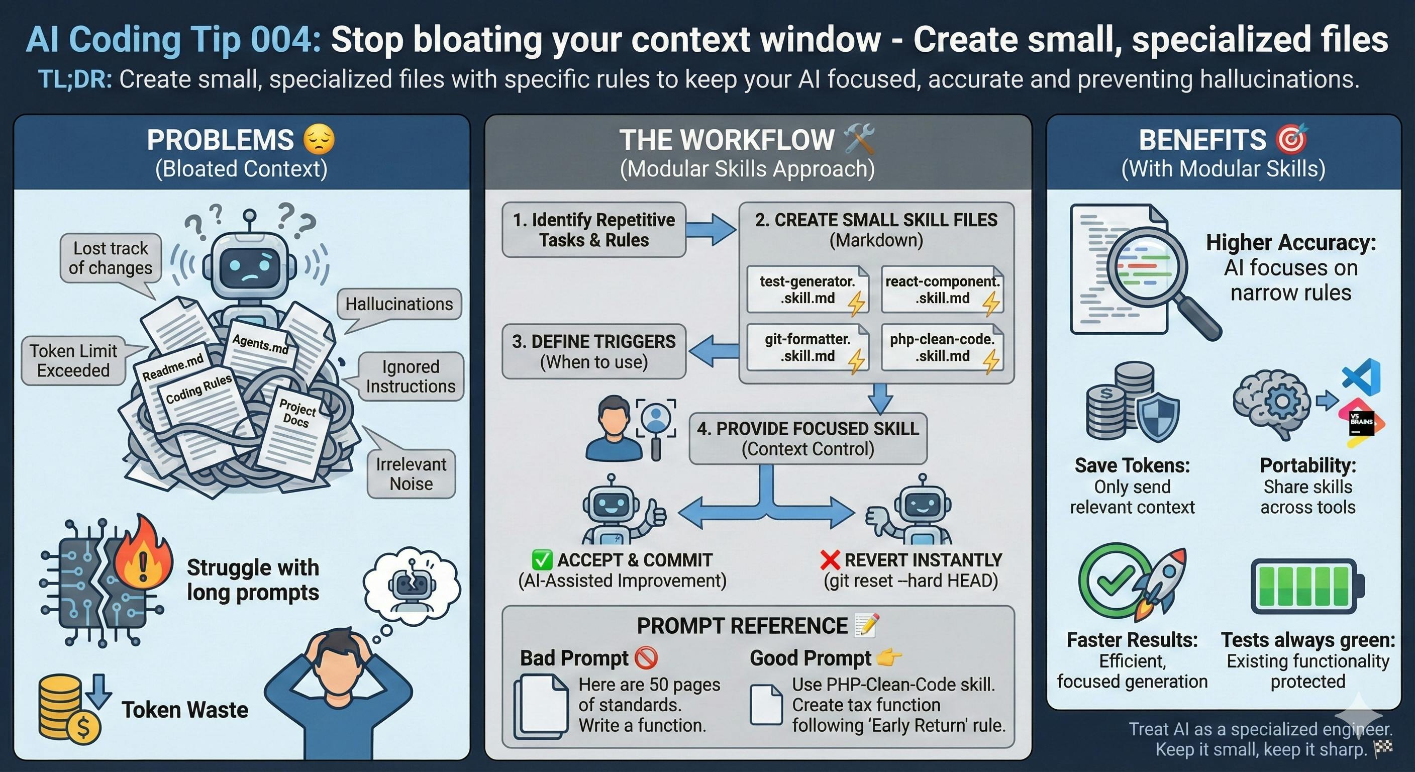 featured image - AI Coding Tip 004 - Why You Should Use Modular Skills