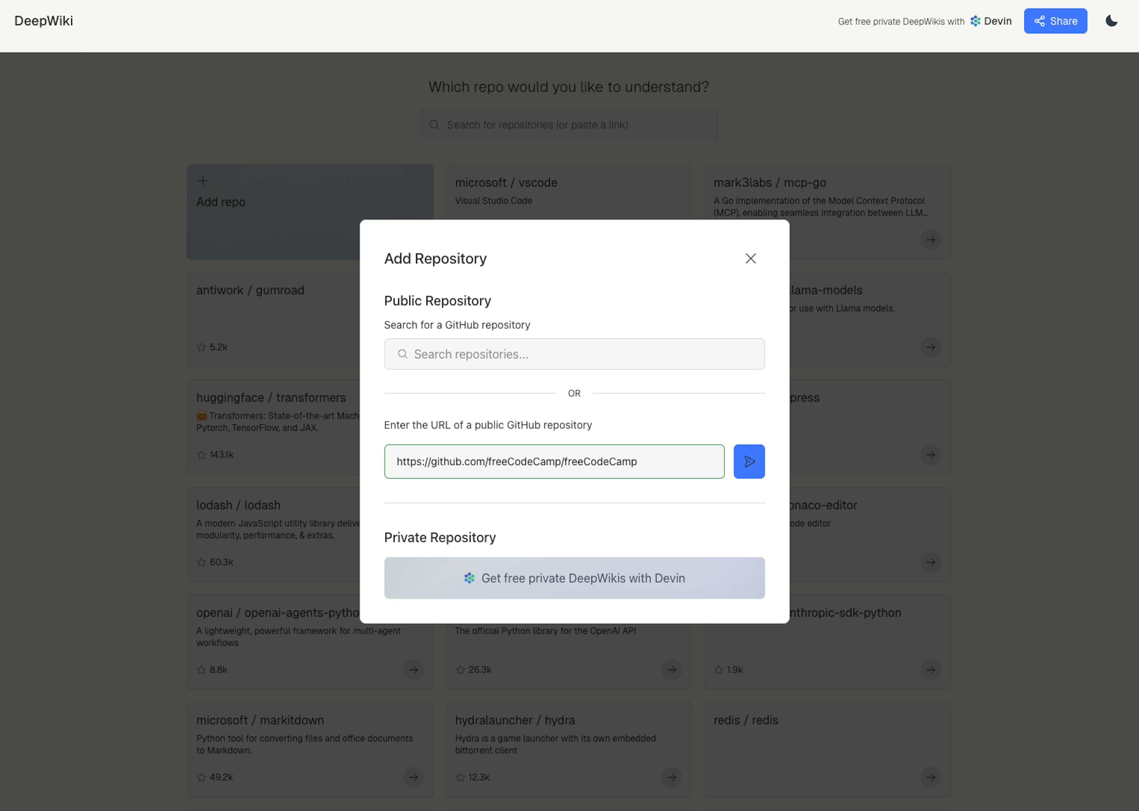 Search with URL