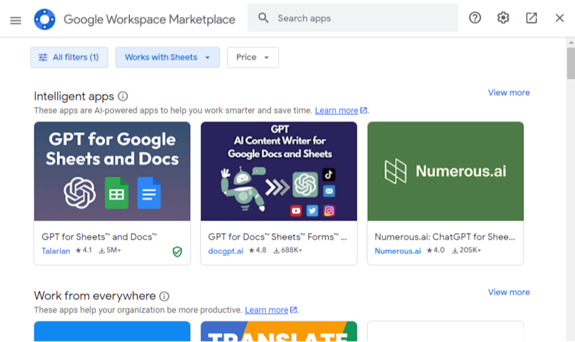 Google Workspace Marketplace