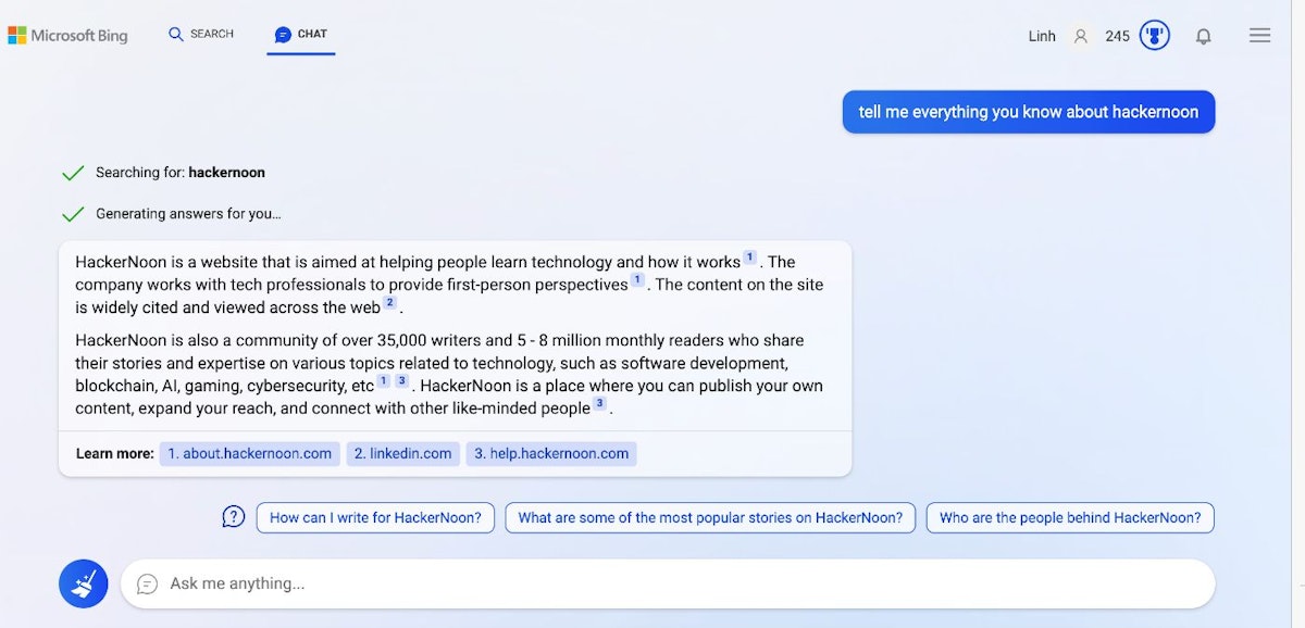 featured image - Wie ist es wirklich, die neue KI-basierte (sprich: chatGPT) Bing-Suche auszuprobieren?