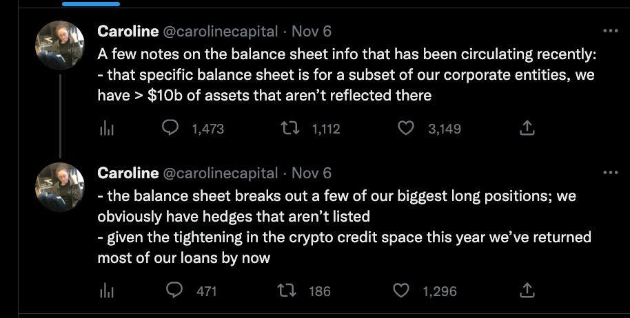 featured image - At SBF's direction, Caroline materially misled investors that Alameda was fine. It was not.