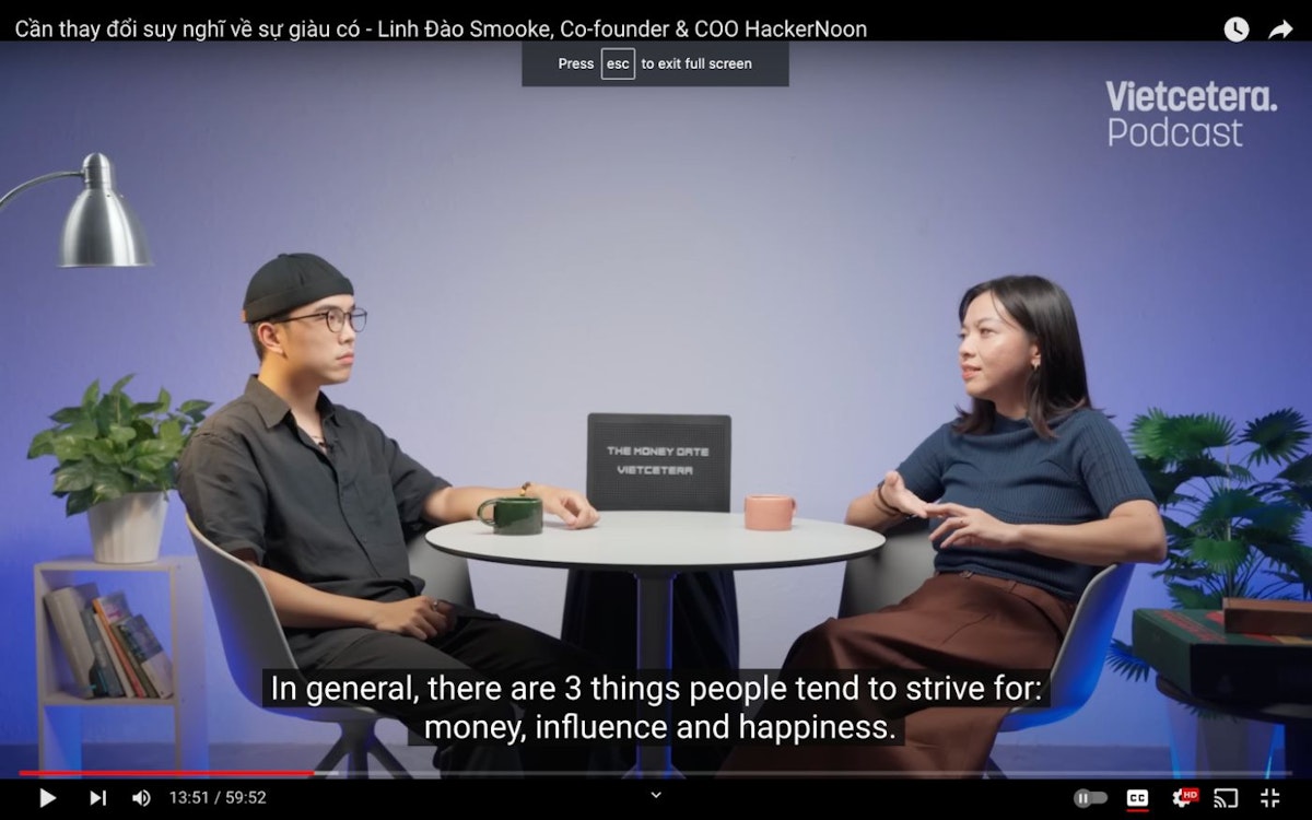featured image - “Precisamos mudar nossa mentalidade sobre a riqueza” com Linh Dao Smooke e Host An Truong of Vietcetera