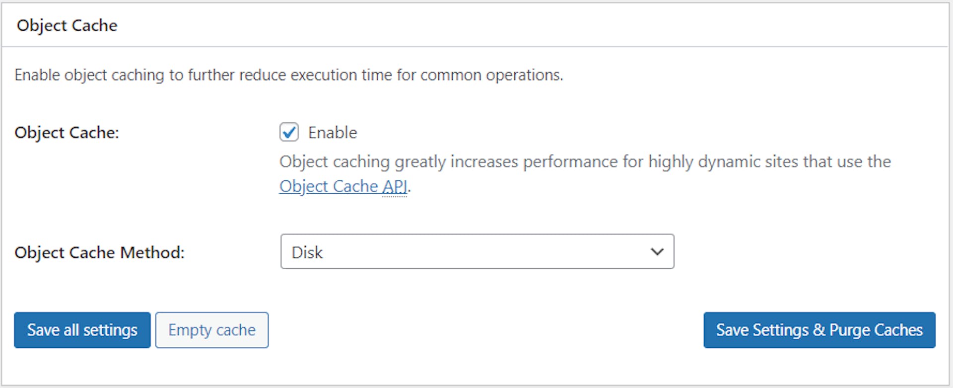 W3 Total Cache - enable Object Cache.