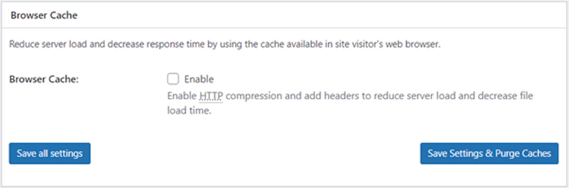 W3 Total Cache - enable Browser Cache.