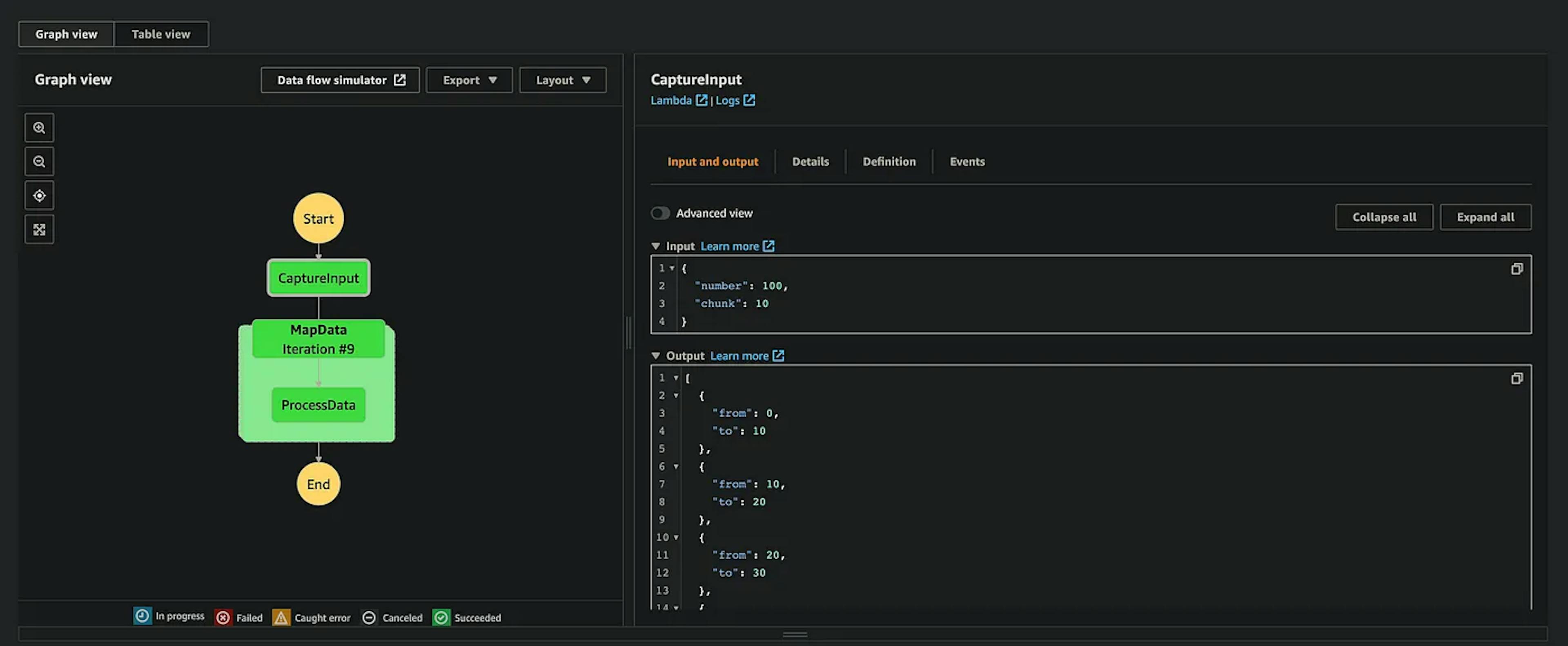 Example of success function with params