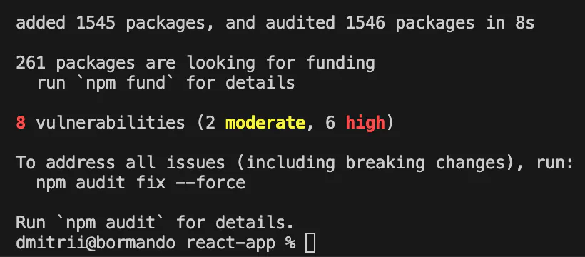 Install dependencies from package-lock.json with global cache