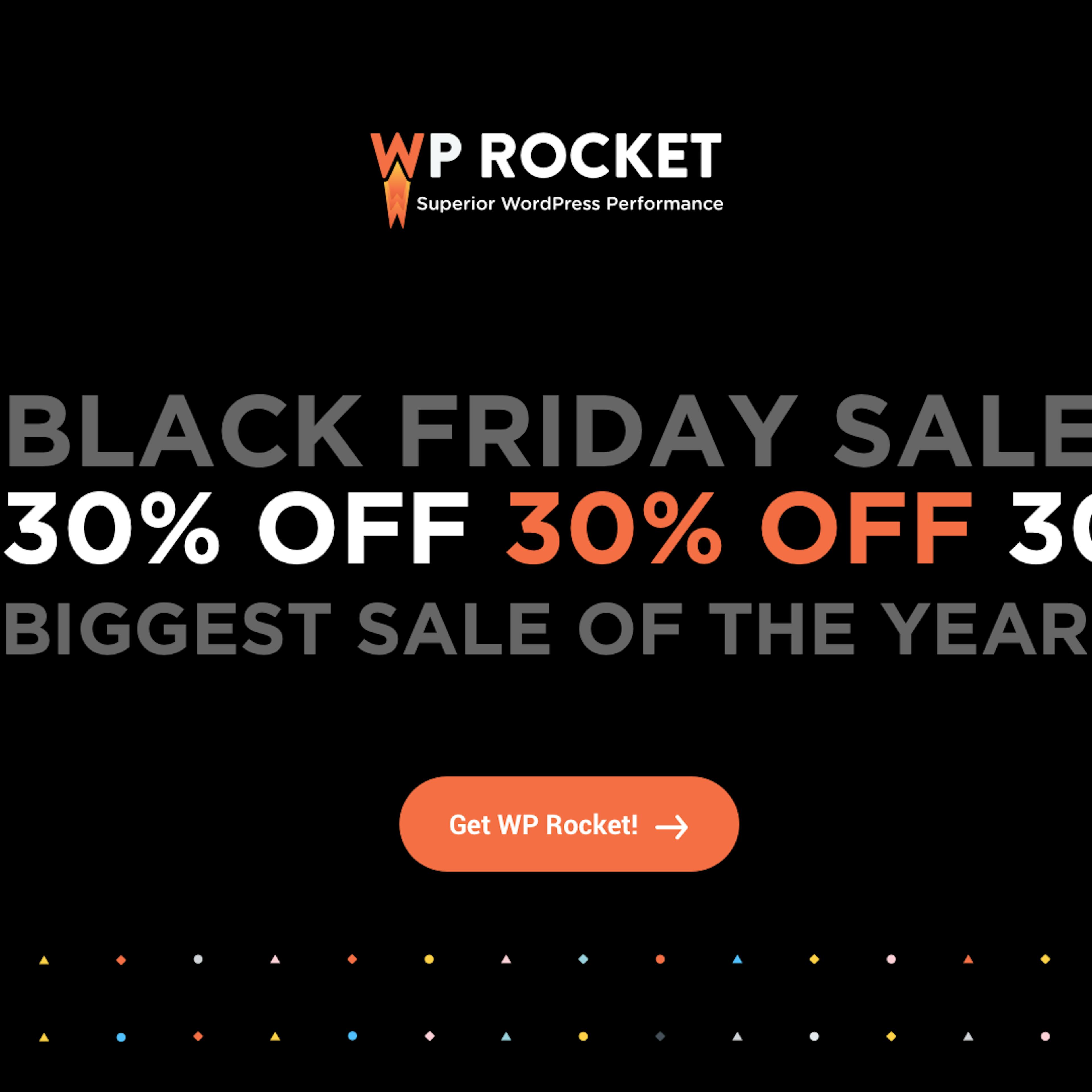 WP Rocket Black Friday sale 2021