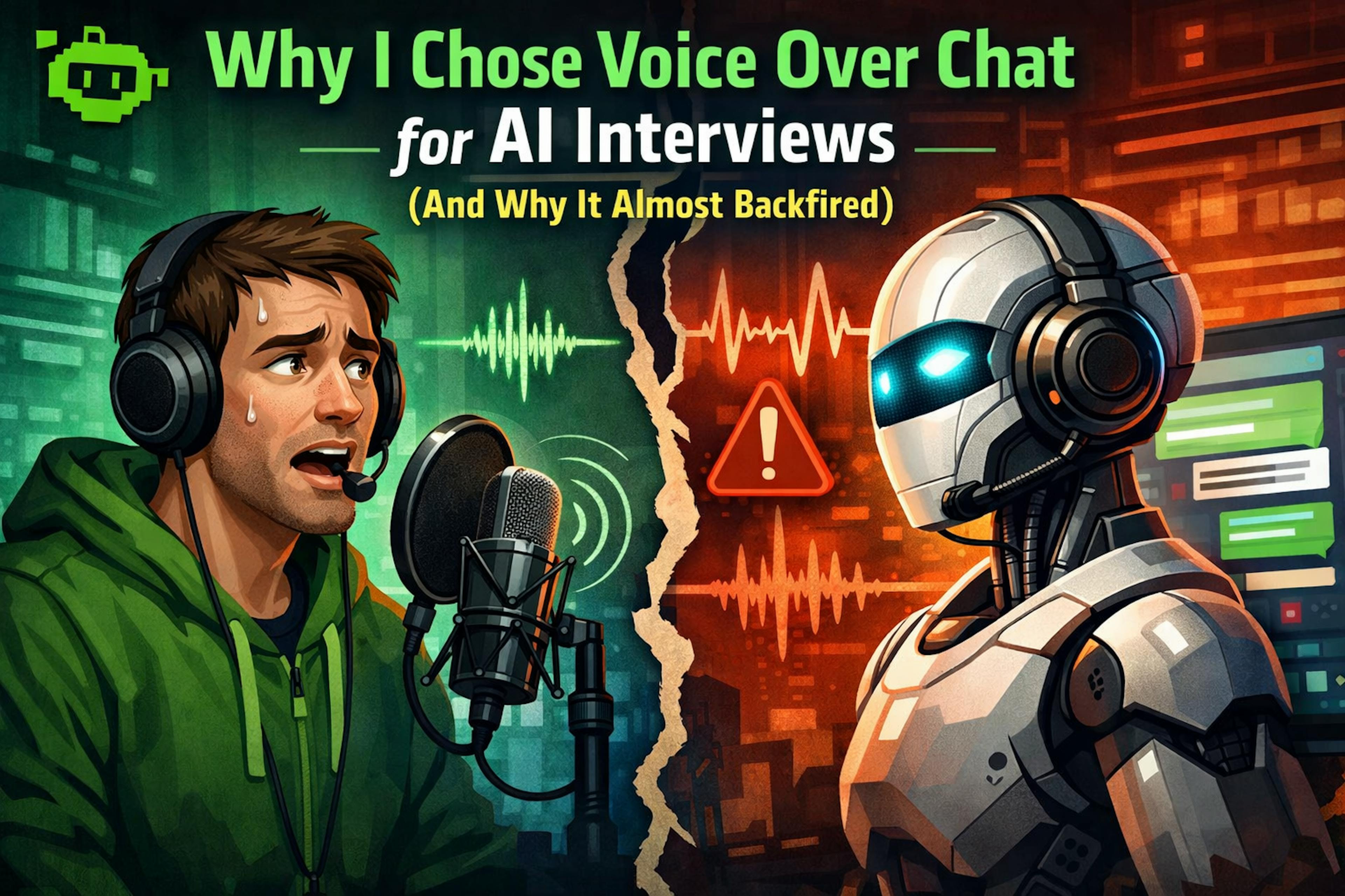 featured image - Why Voice Over Chat for AI Interviews (And Why It Almost Backfired)