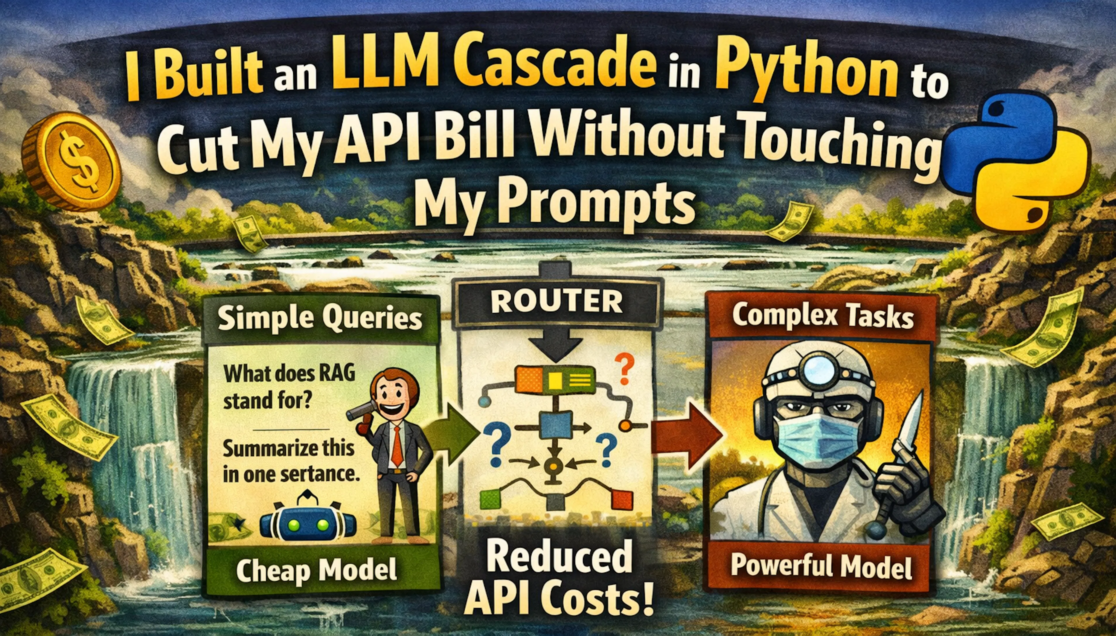 featured image - I Built an LLM Cascade in Python to Cut My API Bill Without Touching My Prompts