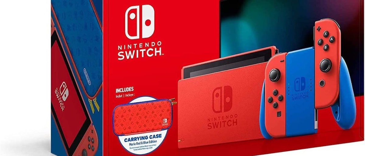 featured image - Multiple Online Retailers Restock Nintendo Switch: Mario Red & Blue Edition