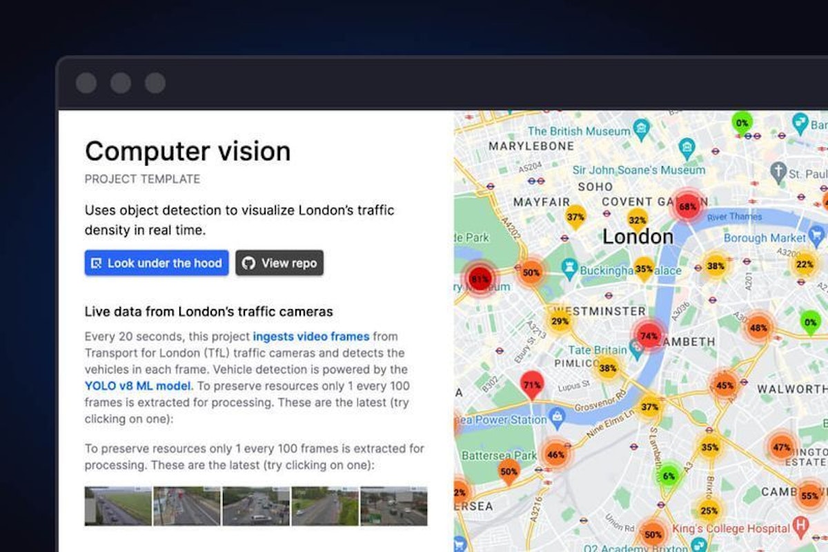 featured image - So erstellen und implementieren Sie eine Echtzeit-Verkehrsüberwachungs-App mithilfe der Computer Vision-Vorlage von Quix