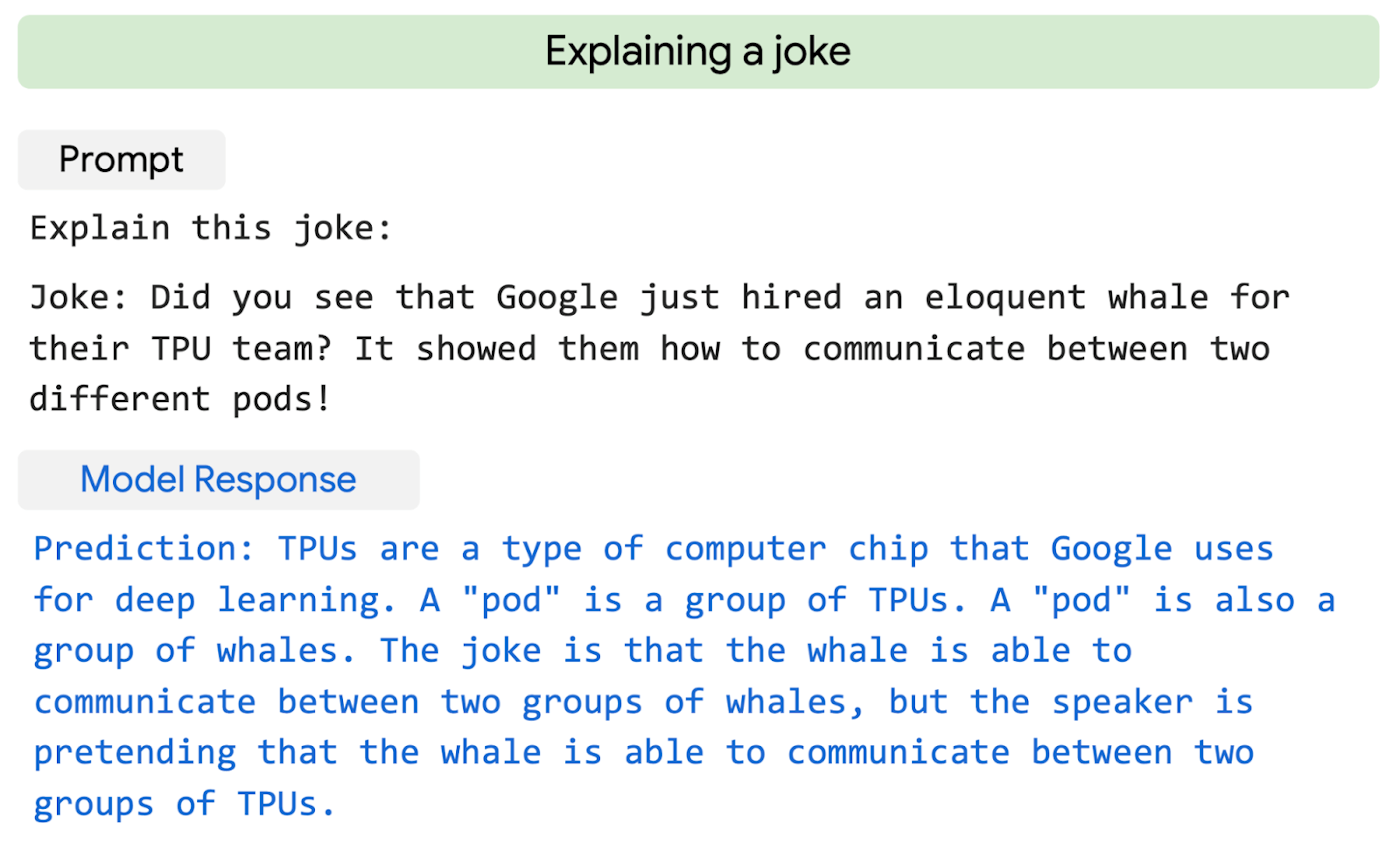 Google の PalM は、ジョークがなぜ面白いのかを説明しています