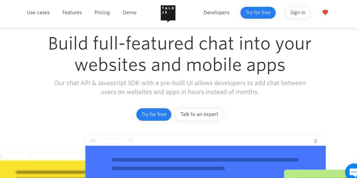 A complete in-app chat API and SDK platform