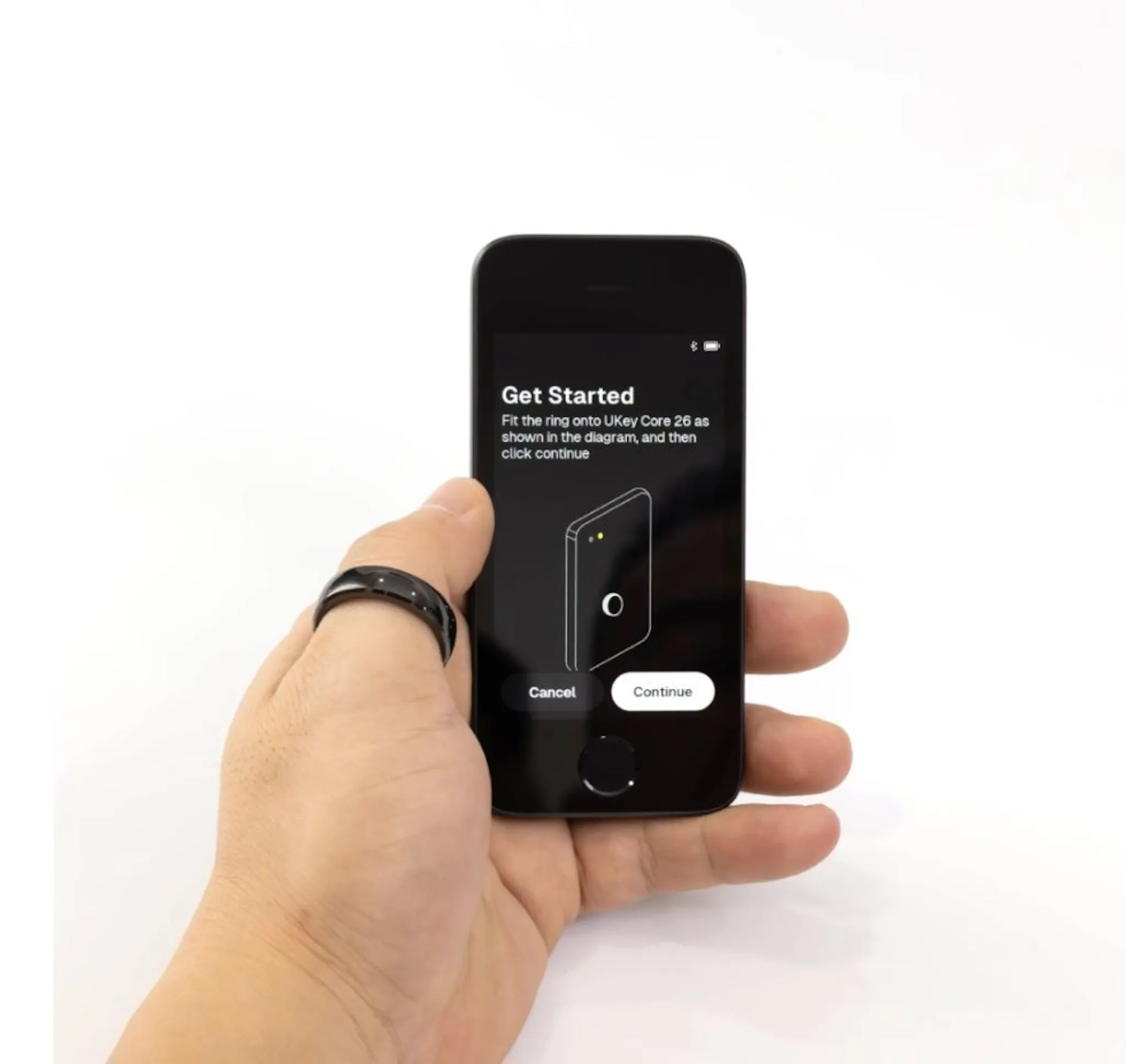 The Seed Ring can be worn every day like an ordinary ring - just tap it to your phone to pair and use.
