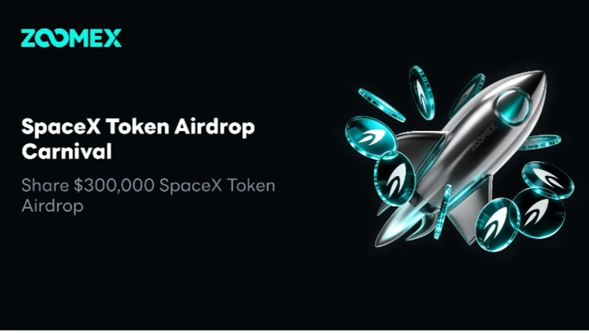 featured image - Zoomex Launches SpaceX Token Airdrop Carnival, Sharing a $300,000 Reward Pool