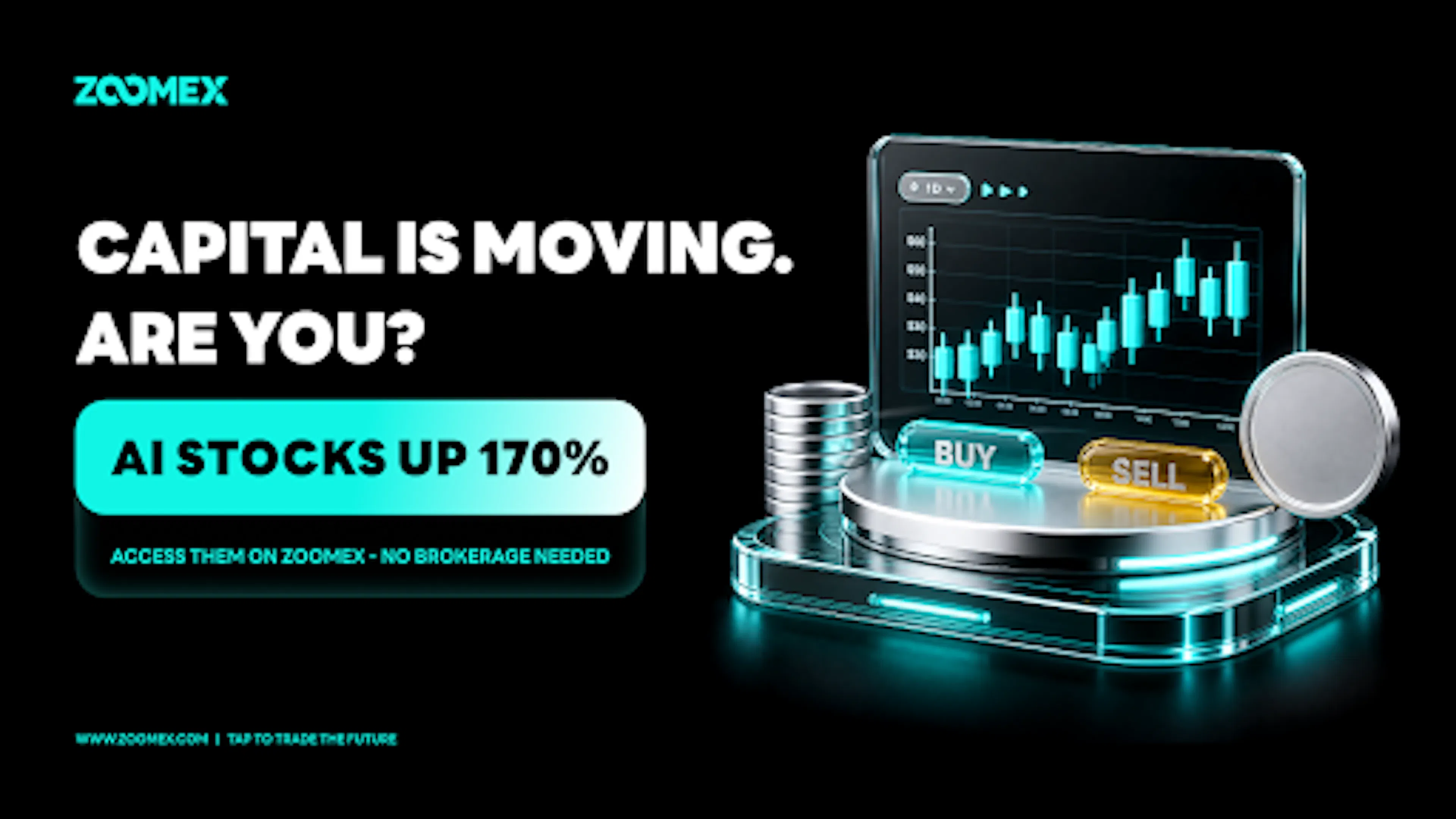 featured image - As Capital Rotates From Crypto To AI, Zoomex Traders Already Have Access To Both