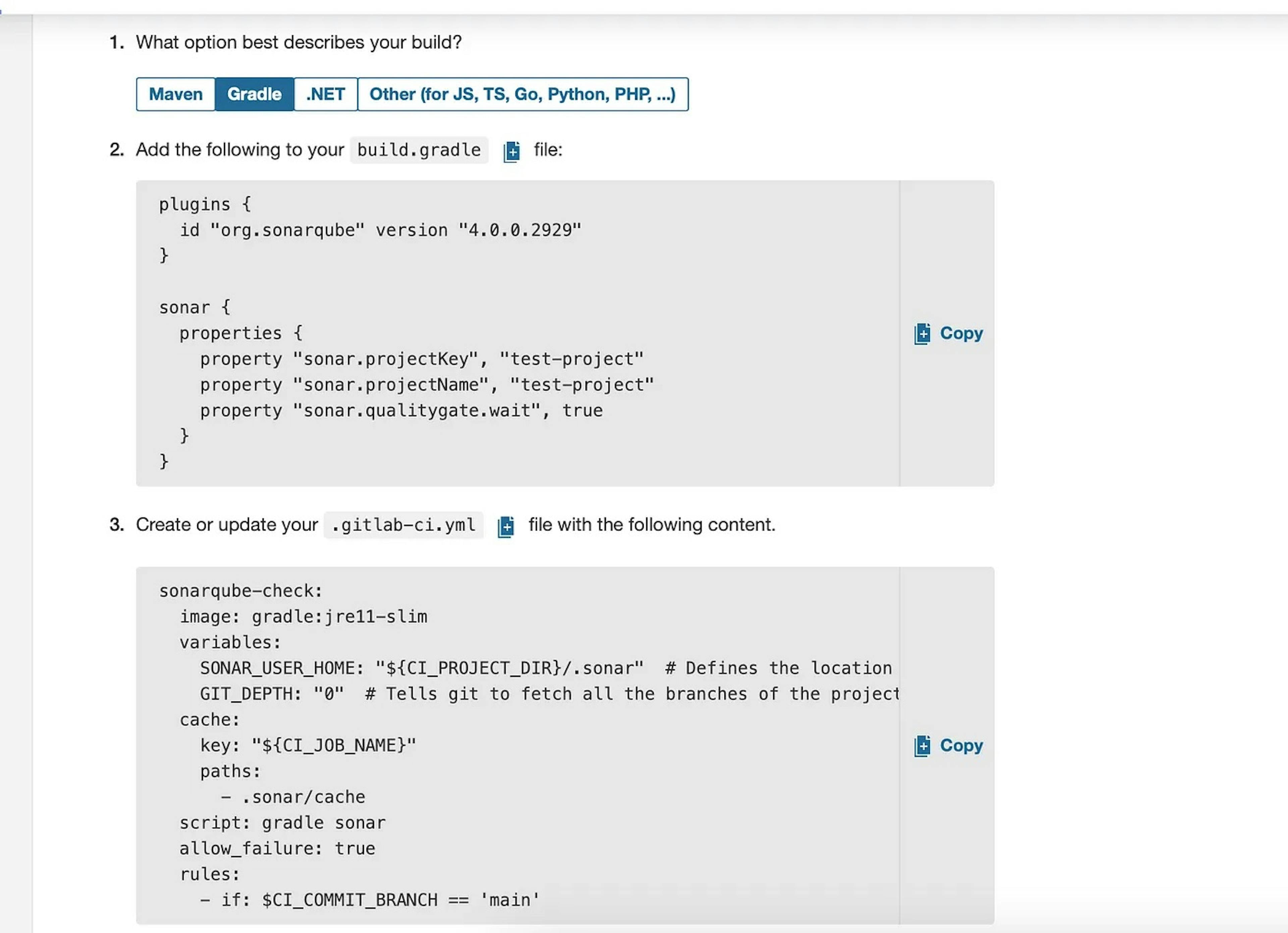 copy and paste to your ci/cd