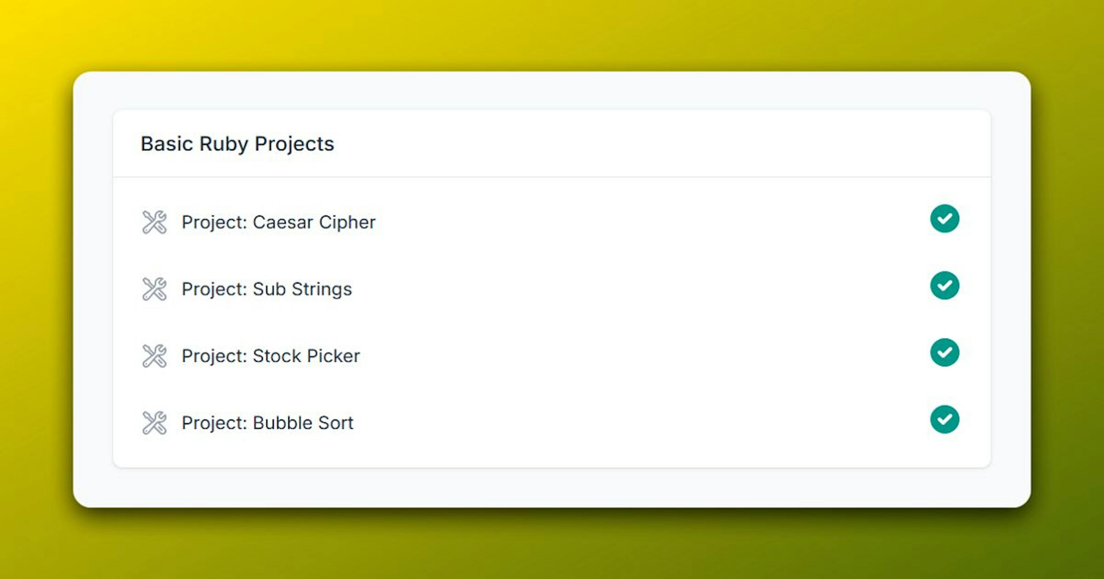 Basic Ruby projects