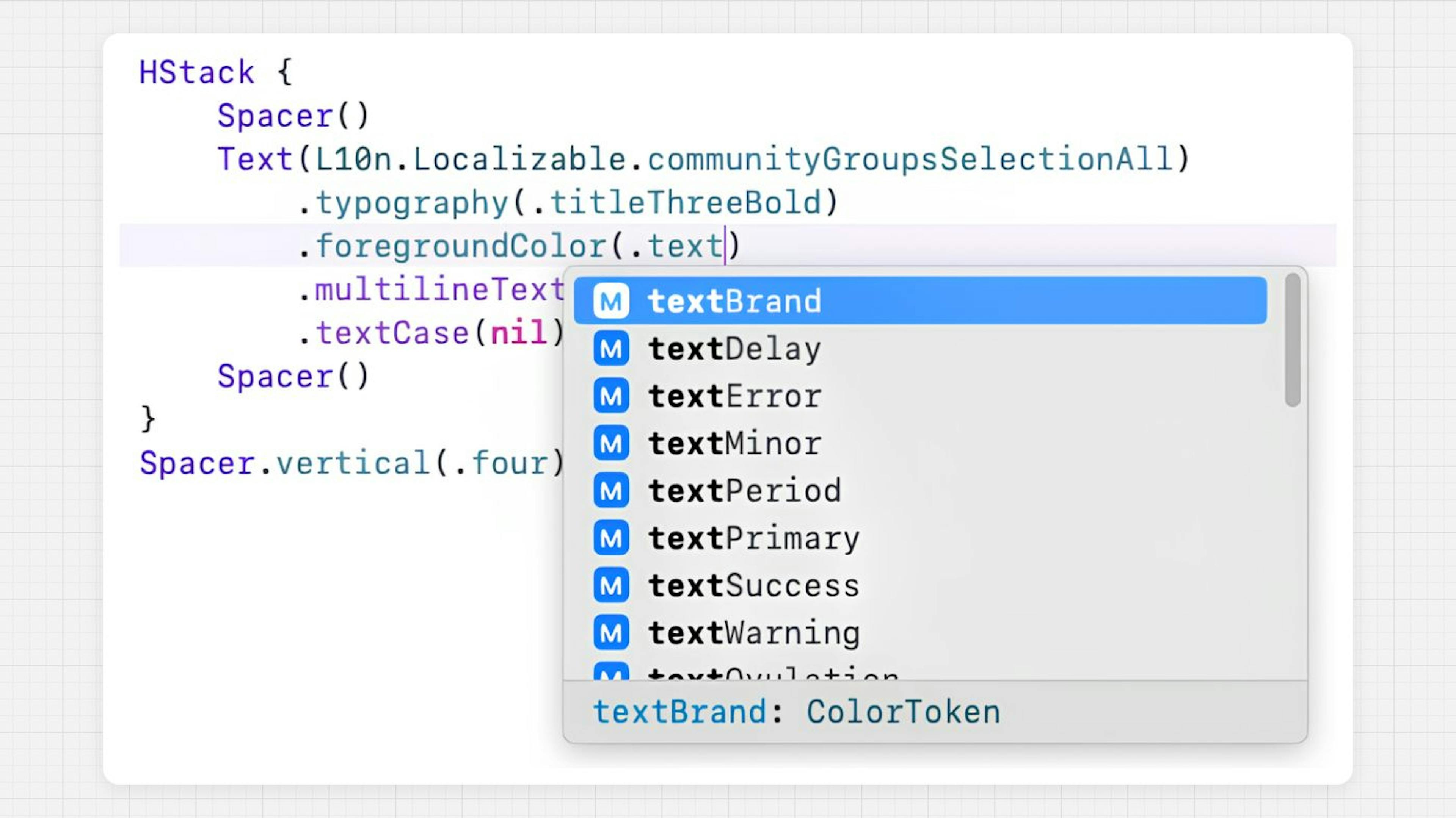 No need to ask additional questions — just use DS styles from the mockup in the code.