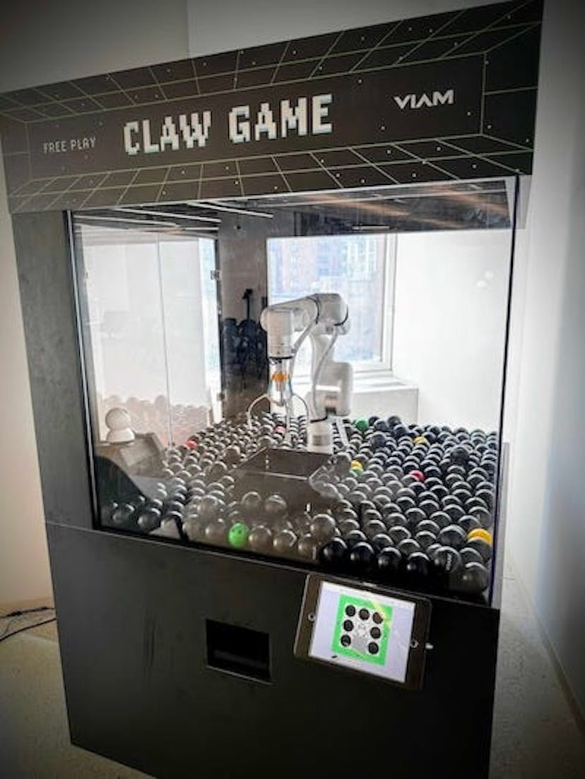 Viam controls components of a robot in an arcade claw game