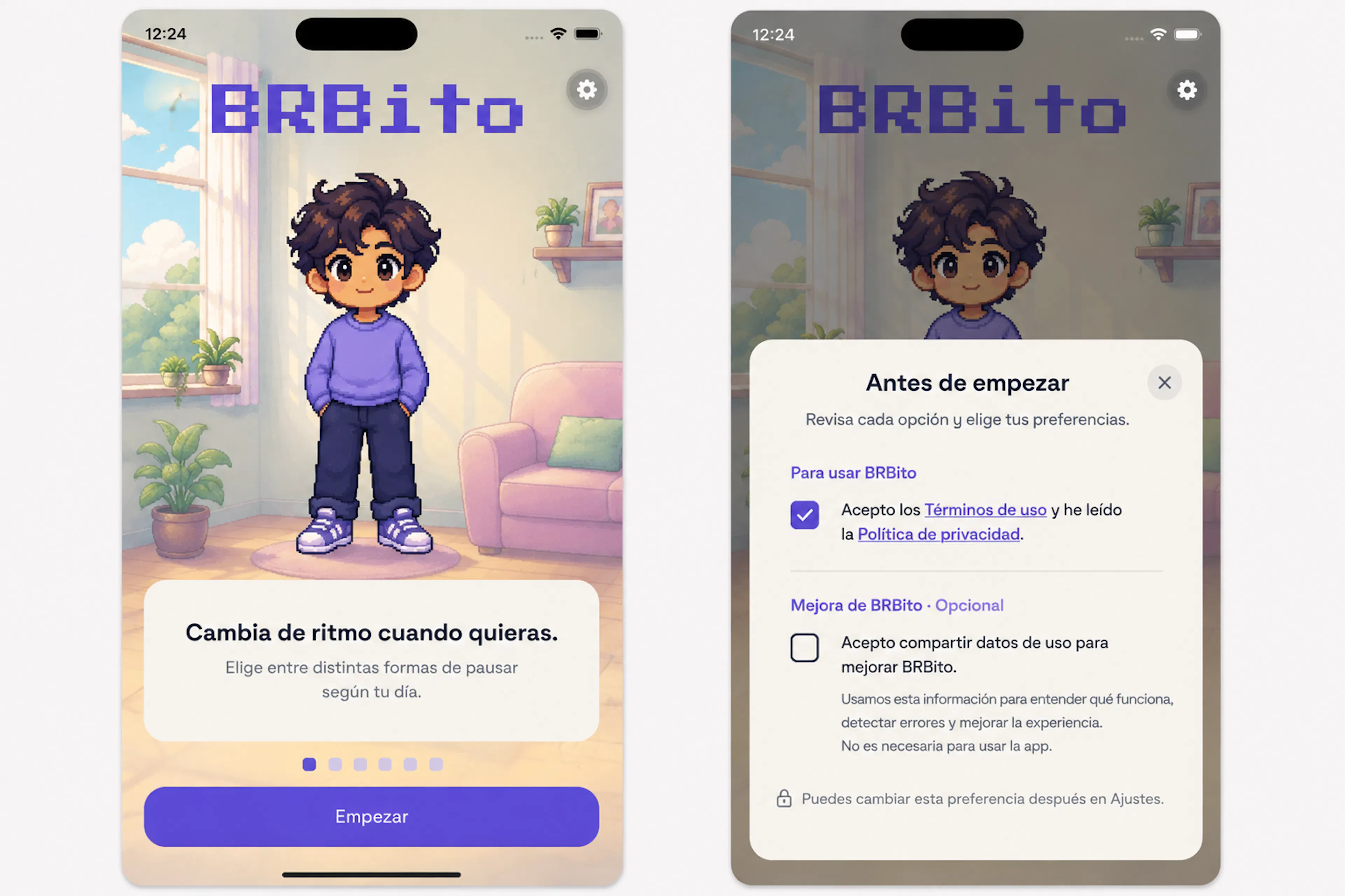 Our first explorations focused on finding the right balance between personality, simplicity, and user control.