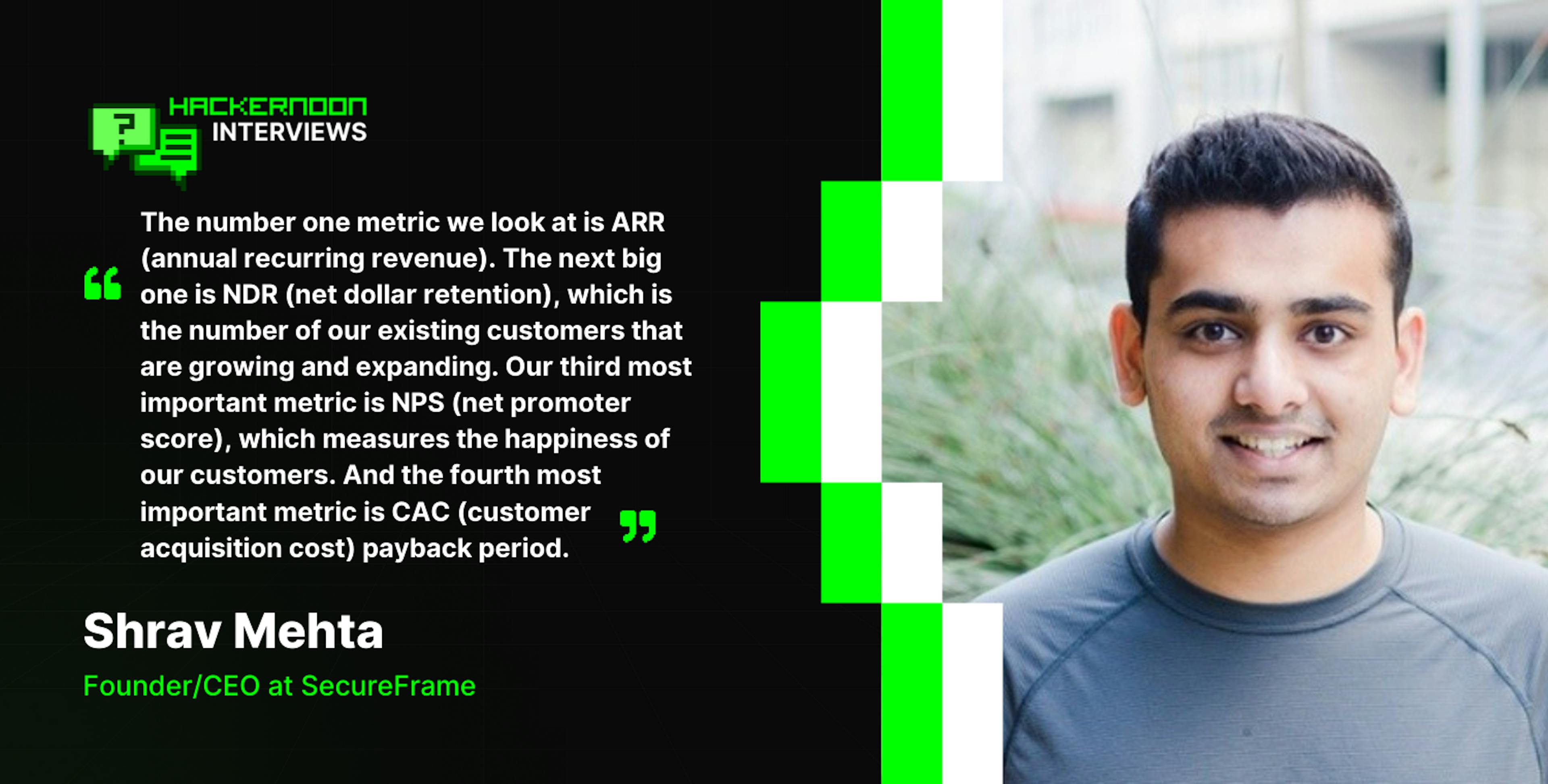 featured image - "Nuestro mayor objetivo de crecimiento es duplicar nuestros ingresos año tras año", afirma el director ejecutivo de SecureFrame, Shrav Mehta.