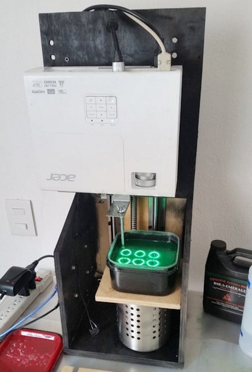 DIY bottom-up 3D printer