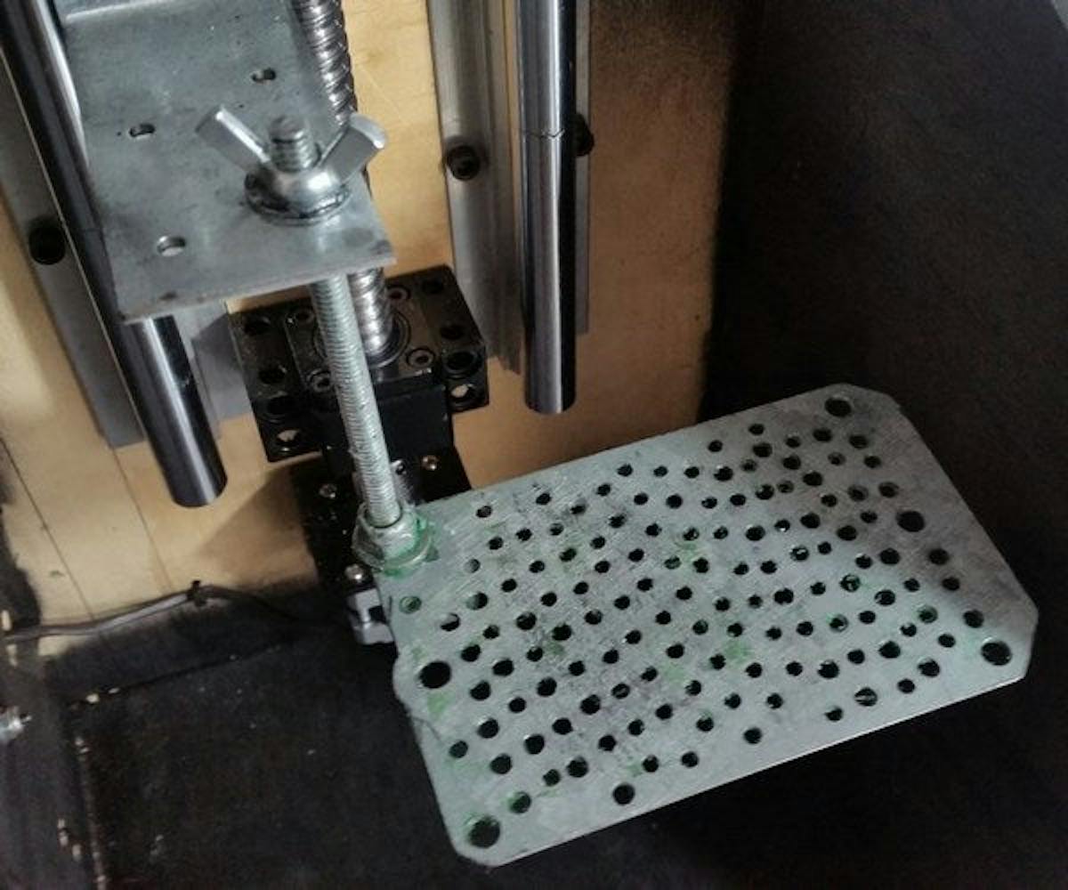 printing bed of the bottom-up 3d printer