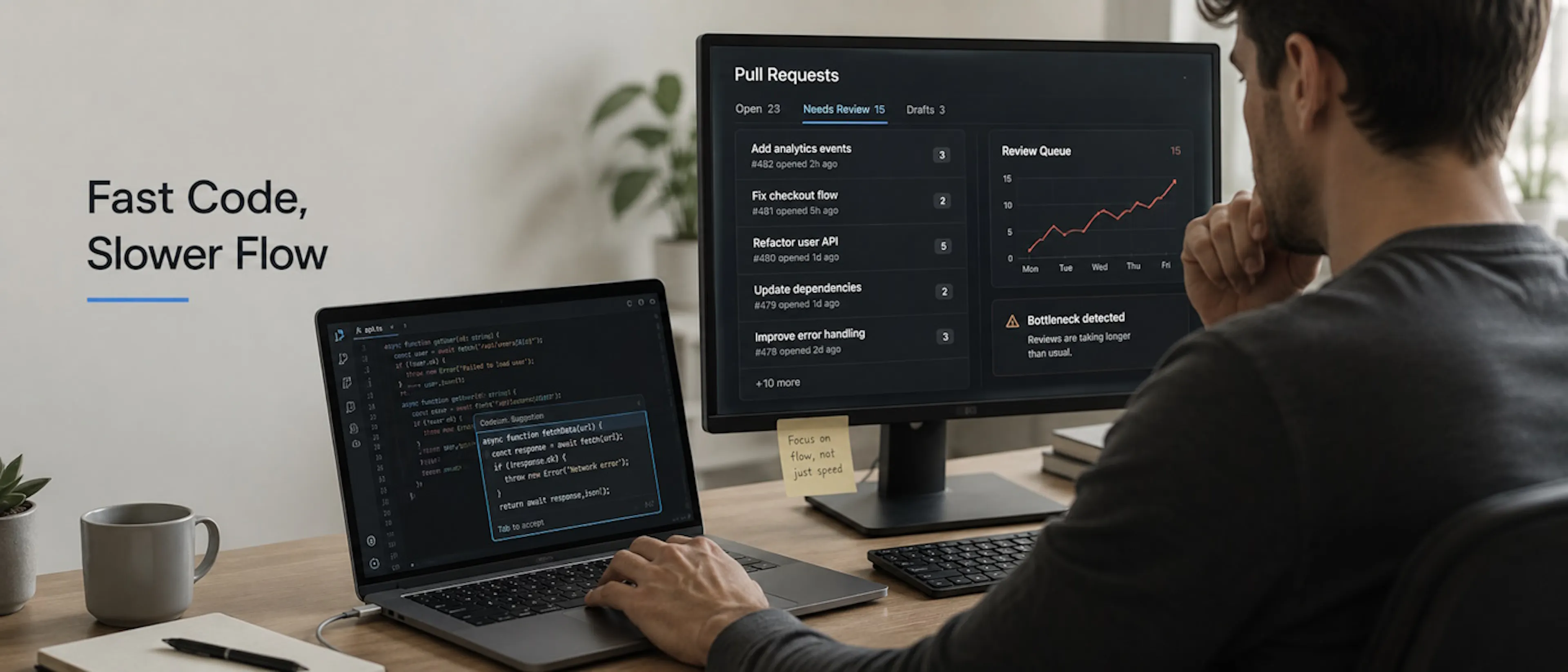 featured image - Faster Code Generation Doesn't Guarantee Faster Software Delivery
