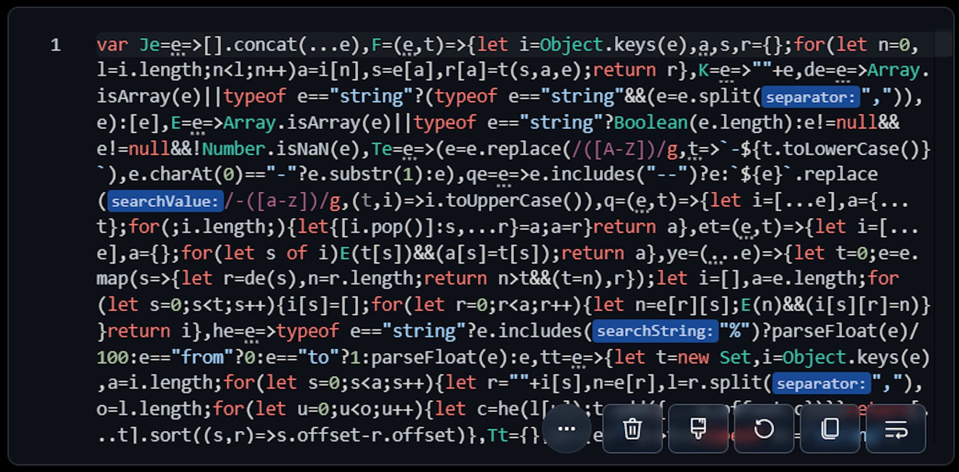 Image of wrapped code