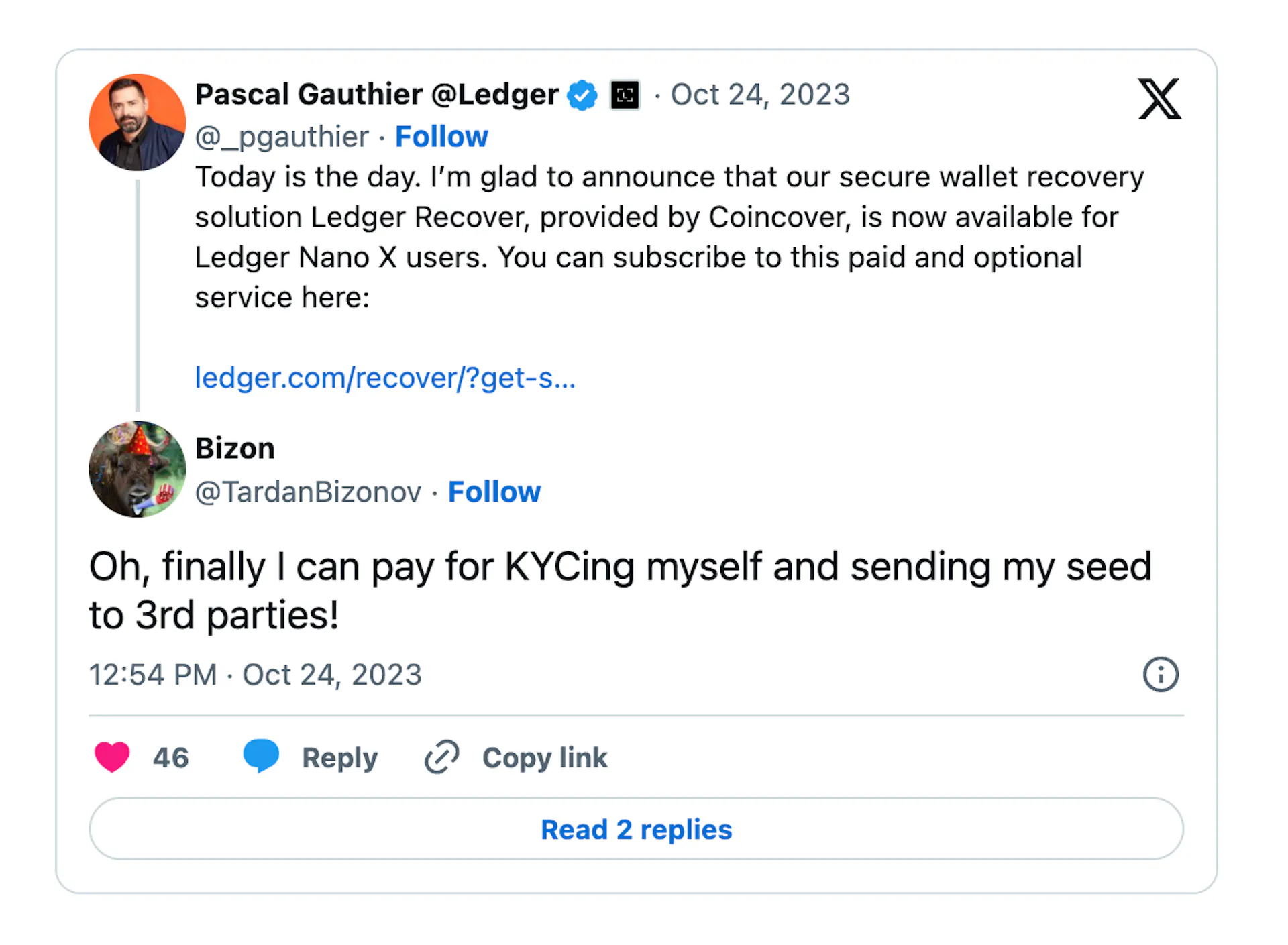 Oh, finally I can pay for KYCing myself and sending my seed to 3rd parties