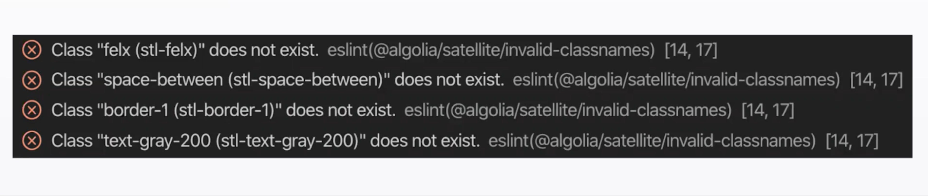 Eslint Error Samples