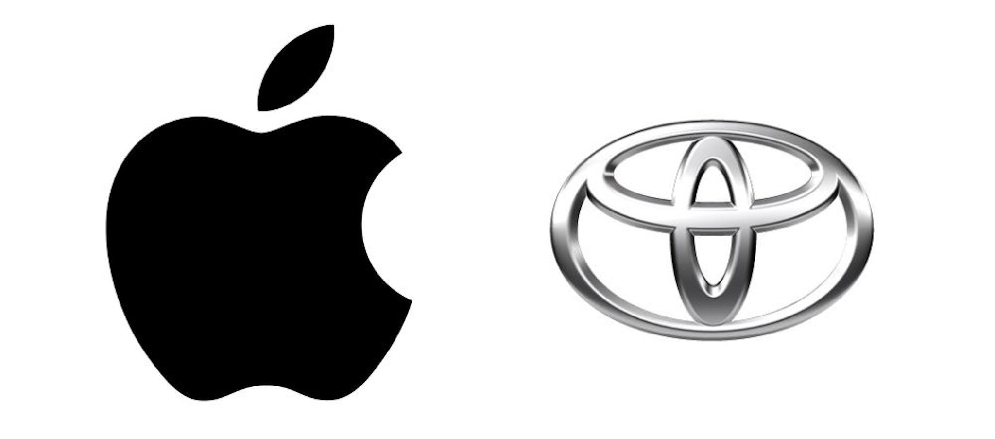 Apple and Toyota logos