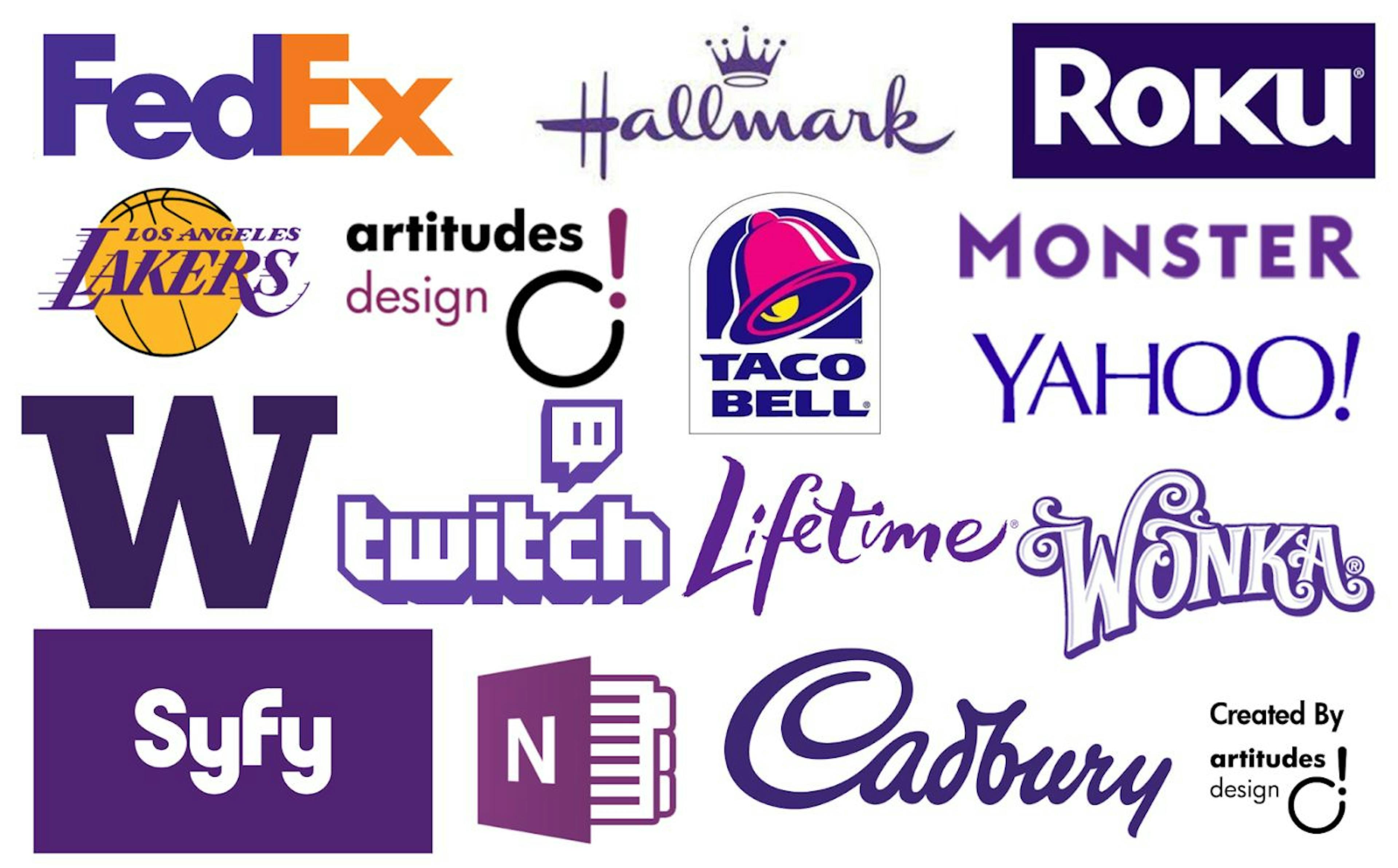 Purple logos