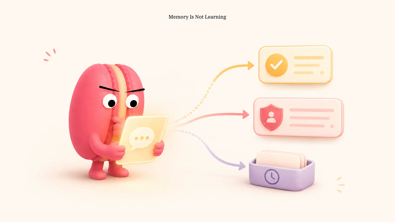 Agent Memory Is Not Learning: How to Decide What Should Change 