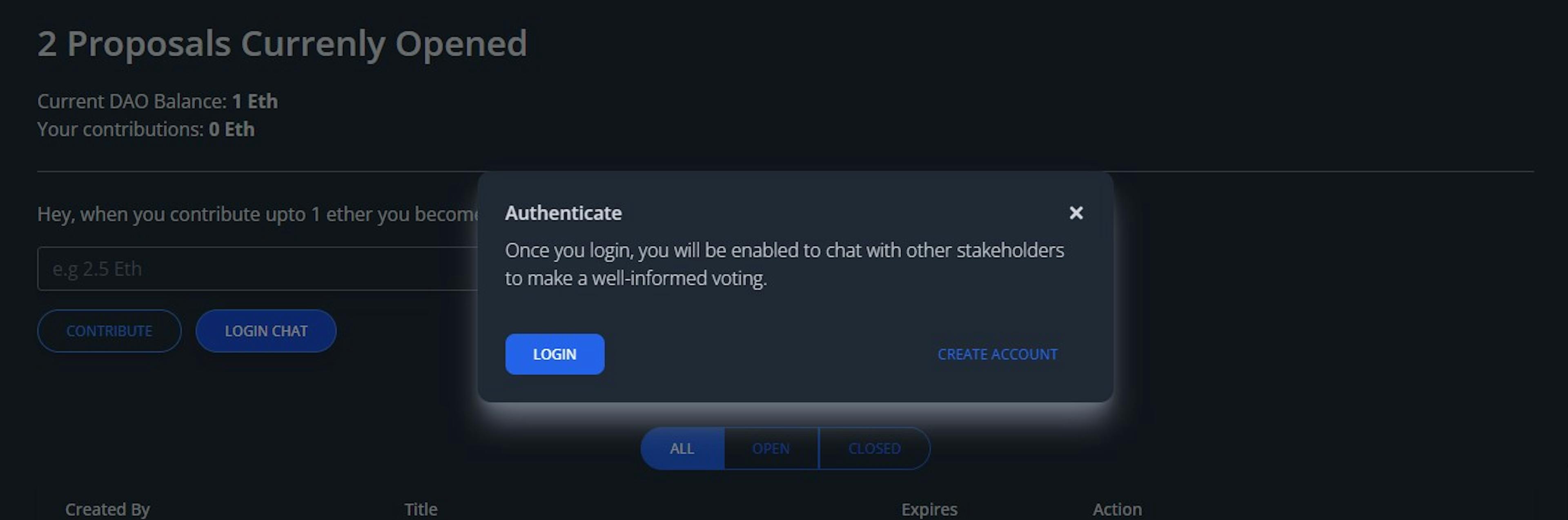 Chat Auth Component