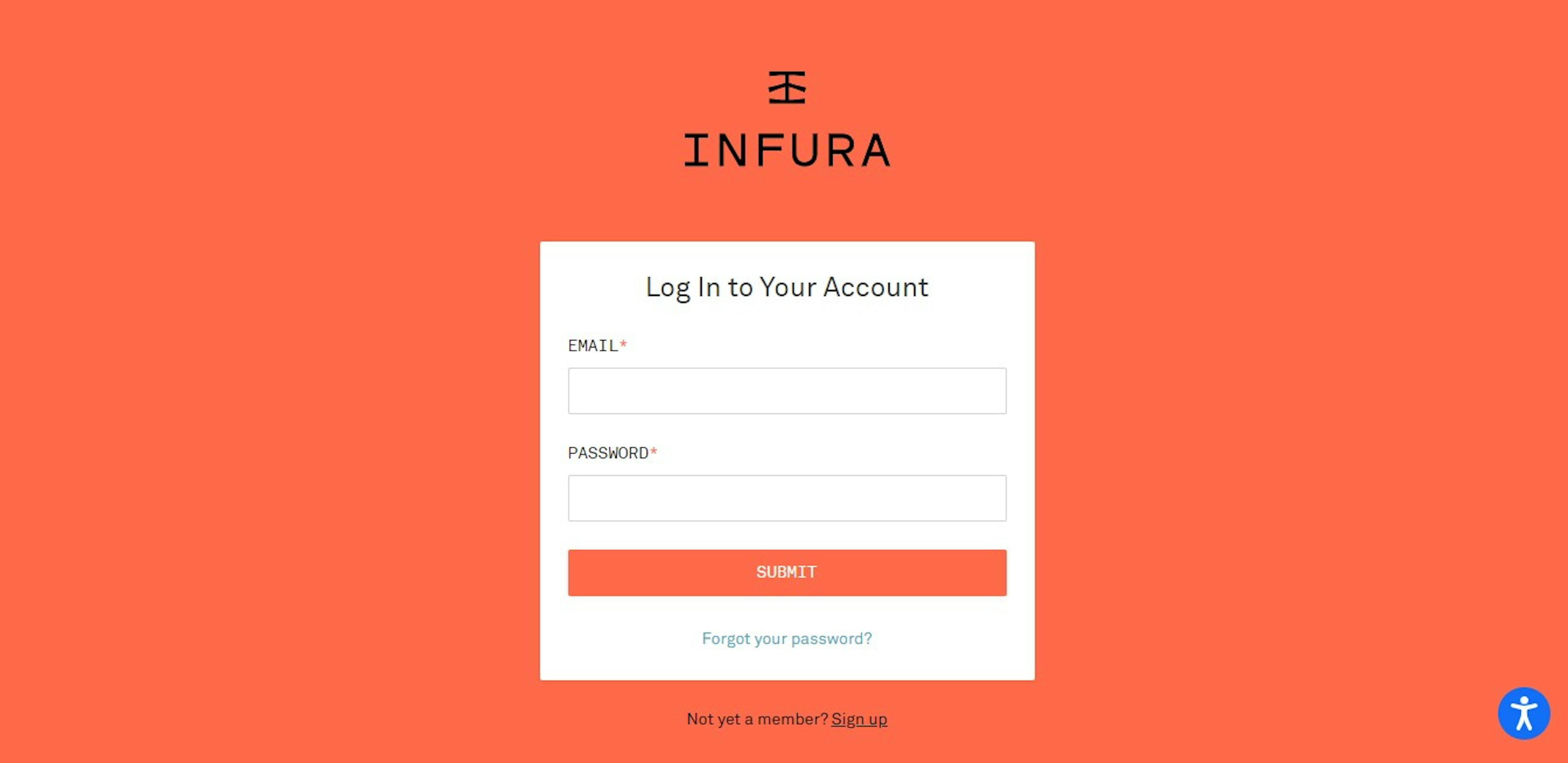 登录到您的 infuria 帐户