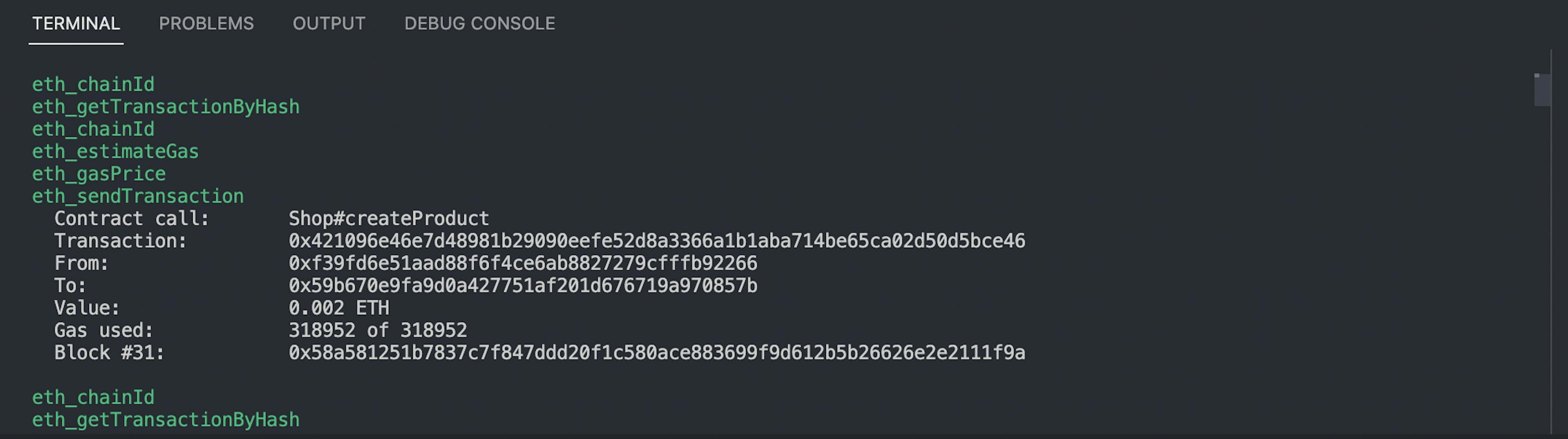 Activities of Deployment on the Terminal