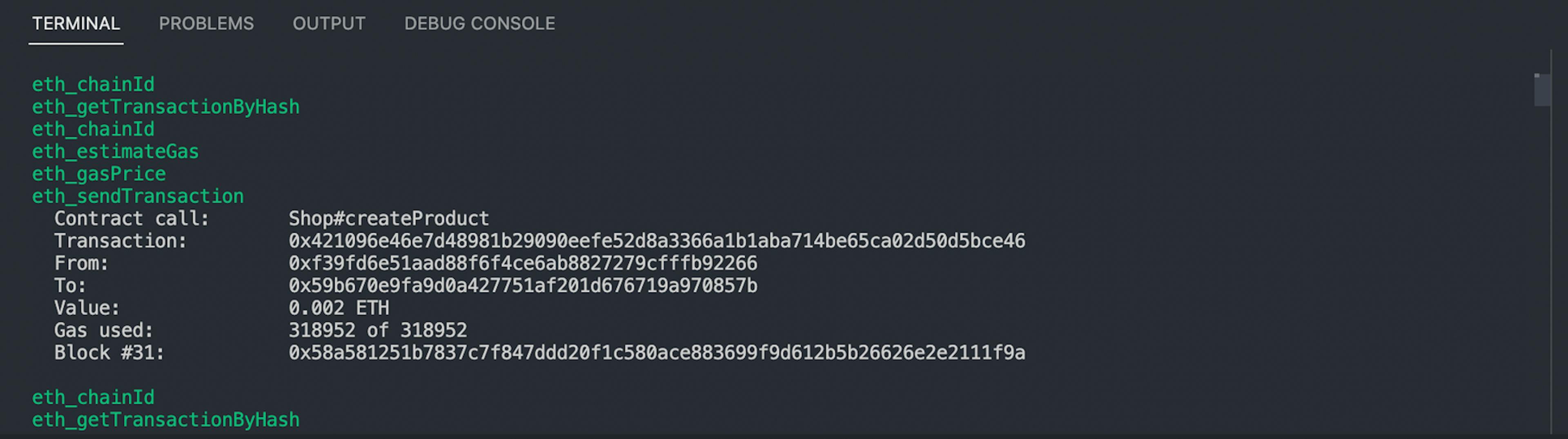 Activities of Deployment on the Terminal