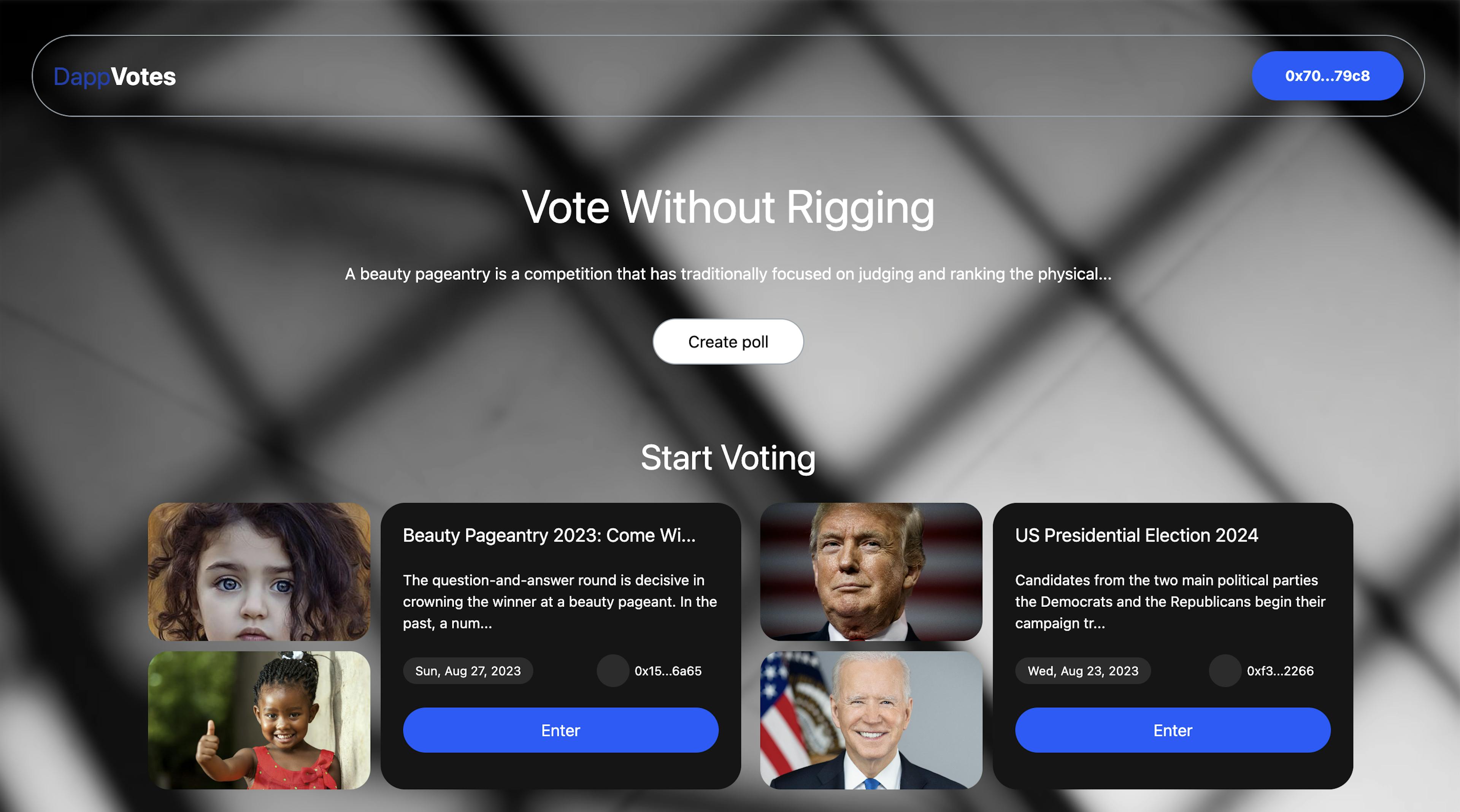 Landing Page Shows All Active Polls