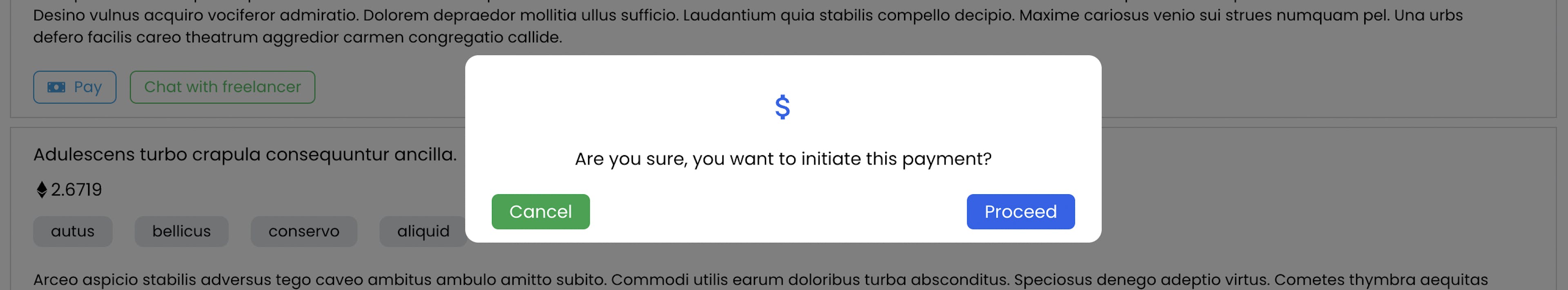 The payout component