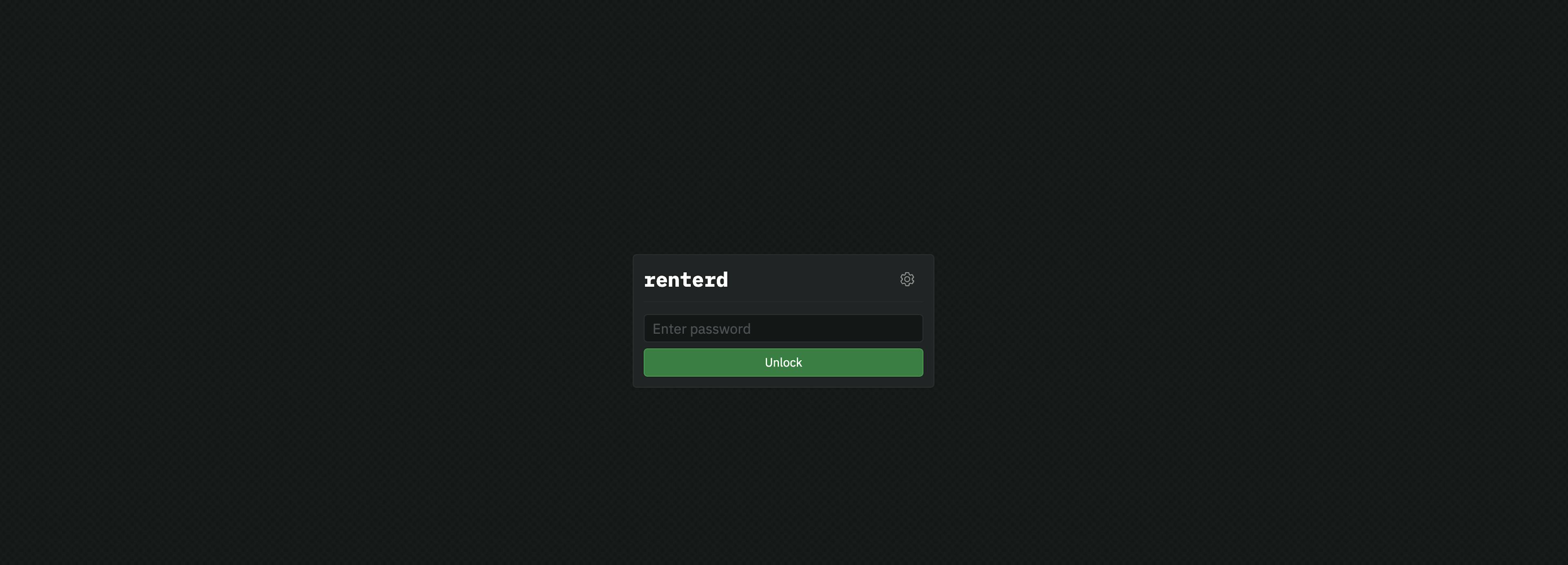 Sia Renterd Login interface