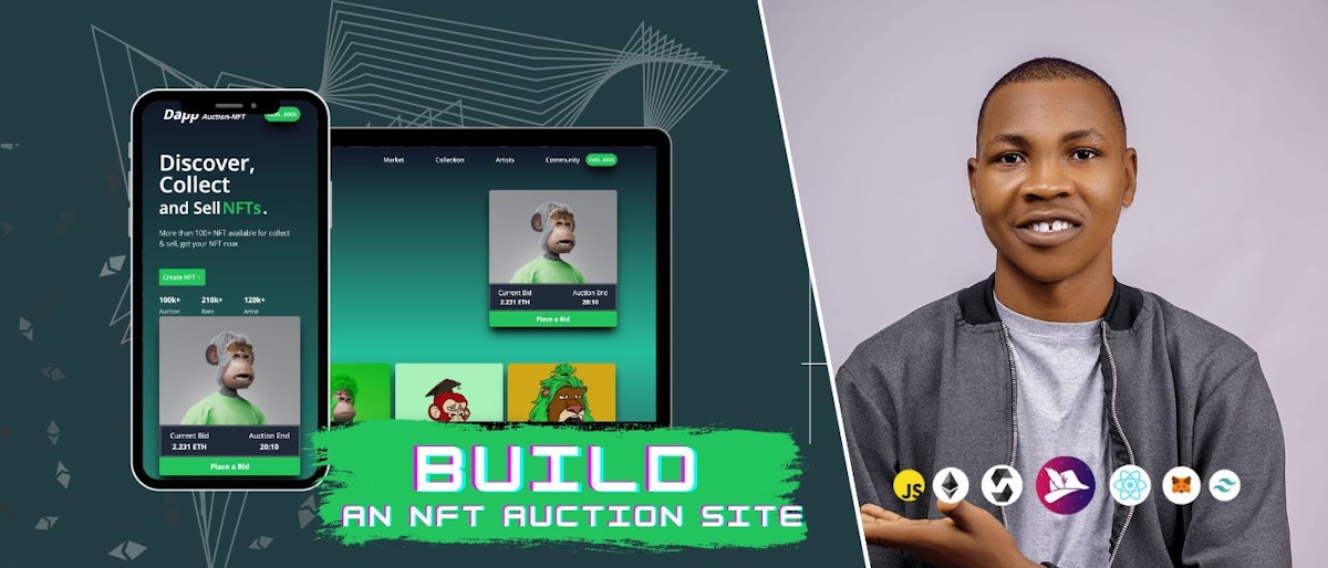 featured image - The Essential Guide to Building an NFT Auction Site with React, Solidity, and CometChat