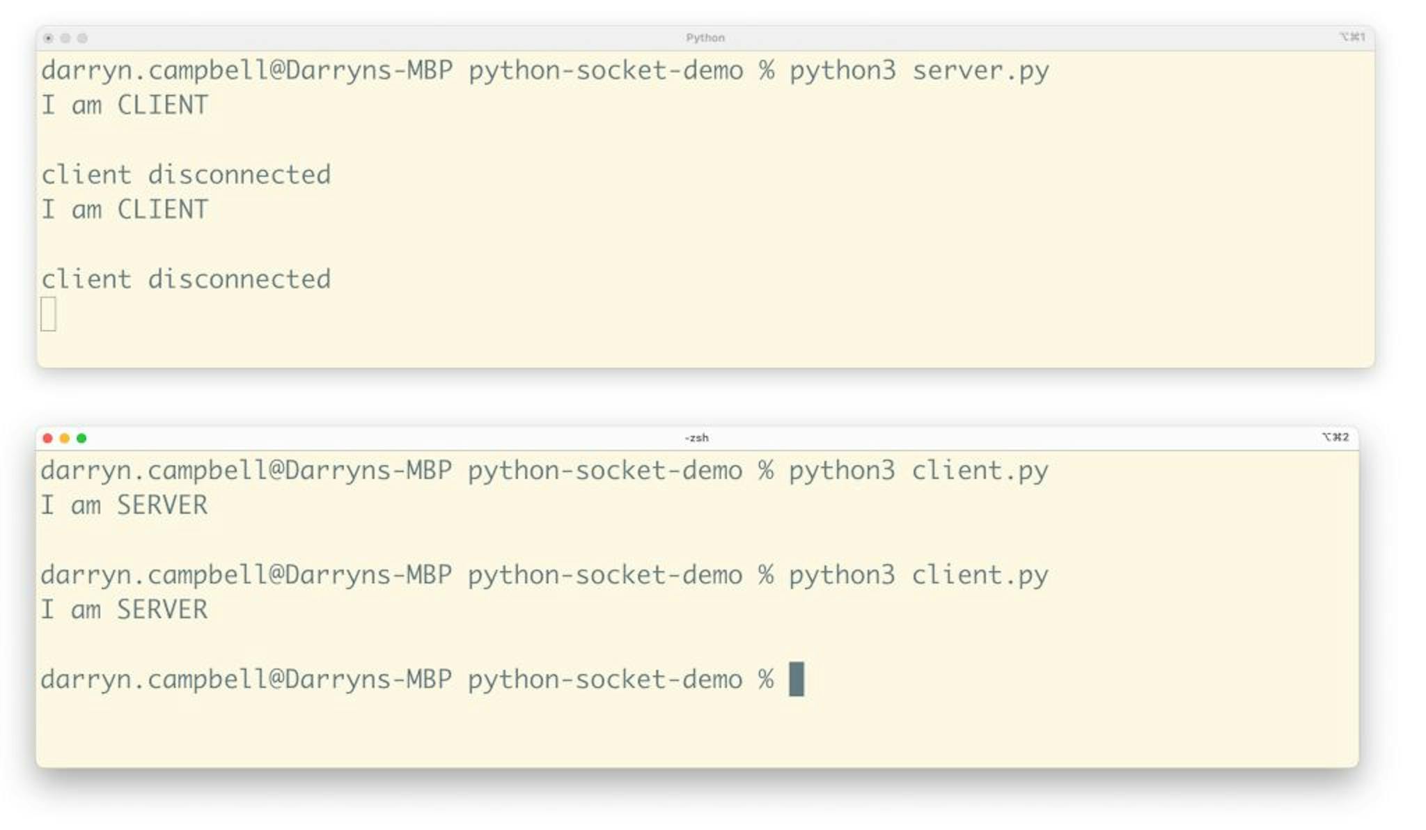 Exemple de socket Python