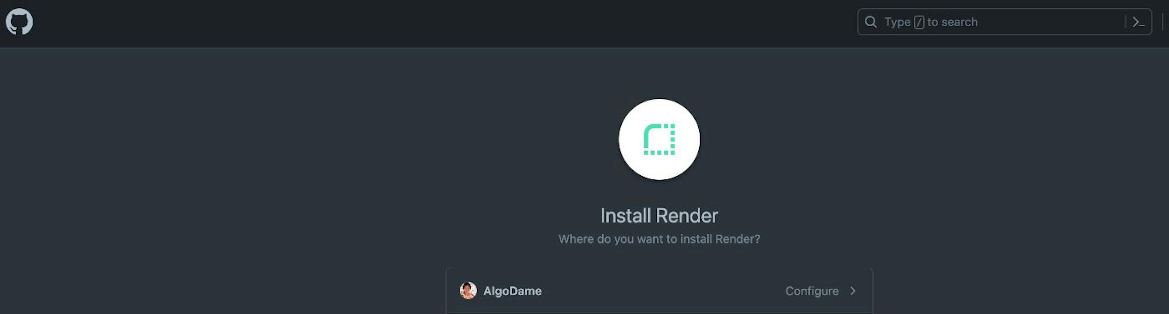 Installing Render on GitHub