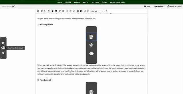 /writing-mode-less-distractions-hear-your-draft-read-aloud-and-access-ai-feedback feature image