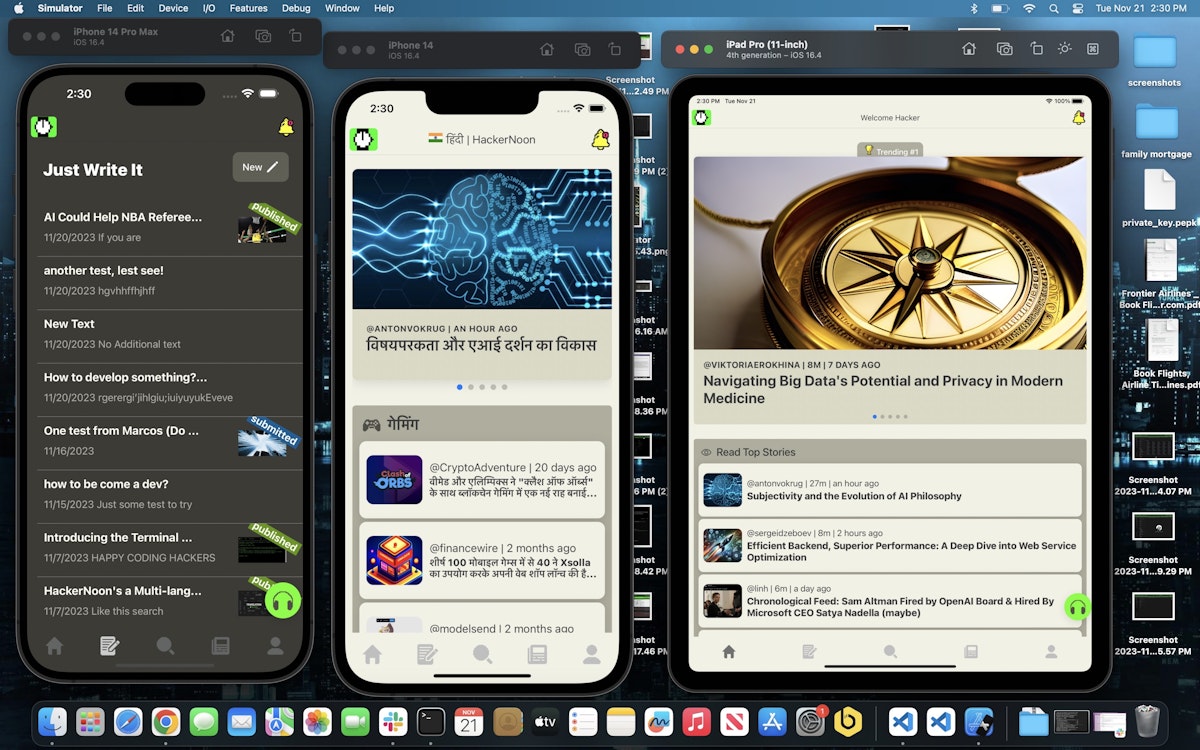 featured image - The HackerNoon Mobile : le point de vue du développeur et la version du World Wide Writer [Version 1.9]